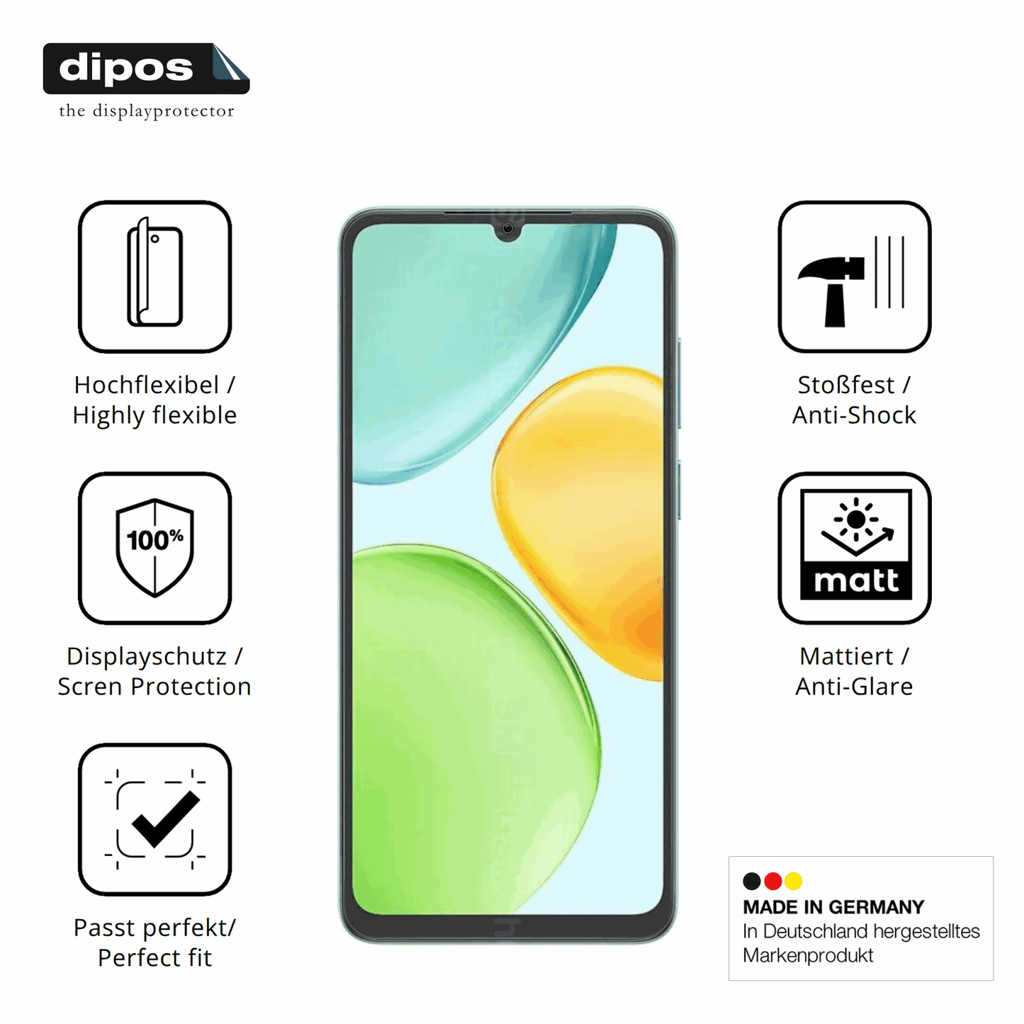 Displayschutz hergestellt in Deutschland, höchste Qualität made in Germany