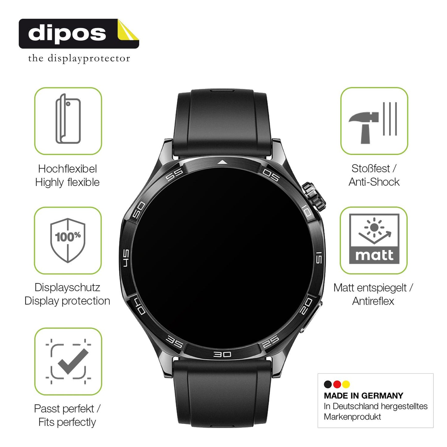 Displayschutz hergestellt in Deutschland, höchste Qualität made in Germany