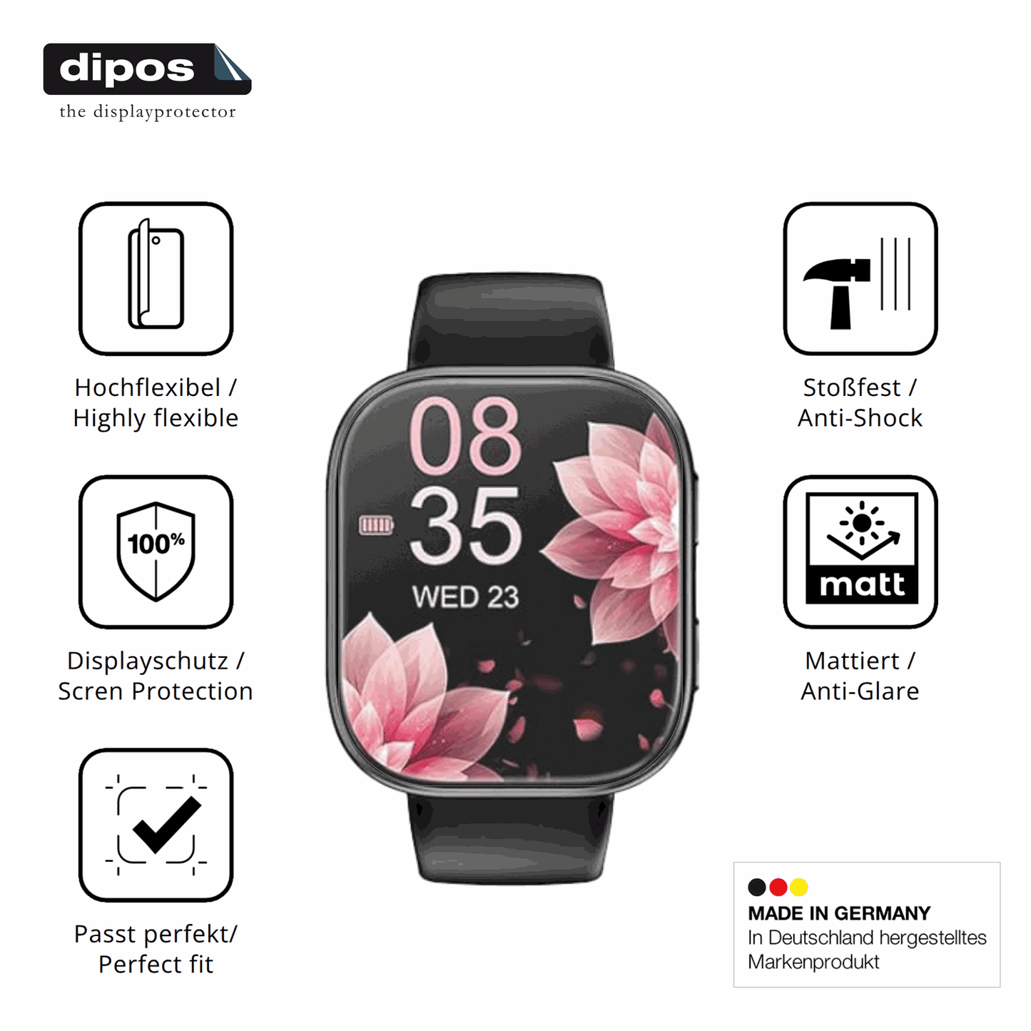 Displayschutz hergestellt in Deutschland, h�chste Qualit�t made in Germany