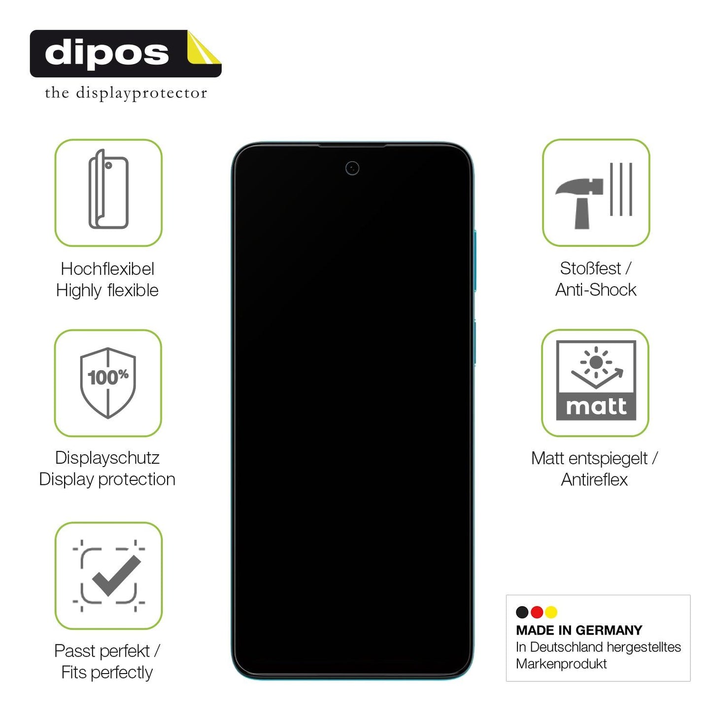 Displayschutz hergestellt in Deutschland, höchste Qualität made in Germany