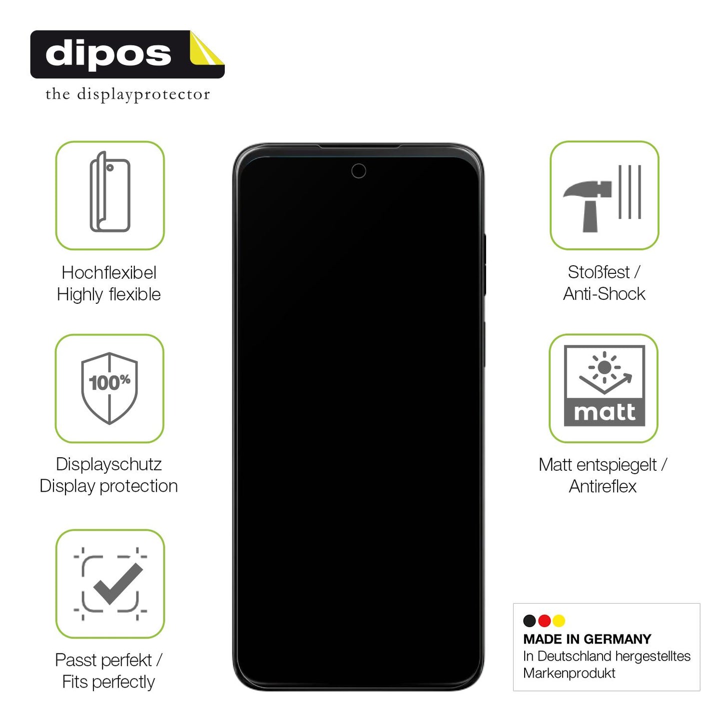 Displayschutz hergestellt in Deutschland, höchste Qualität made in Germany