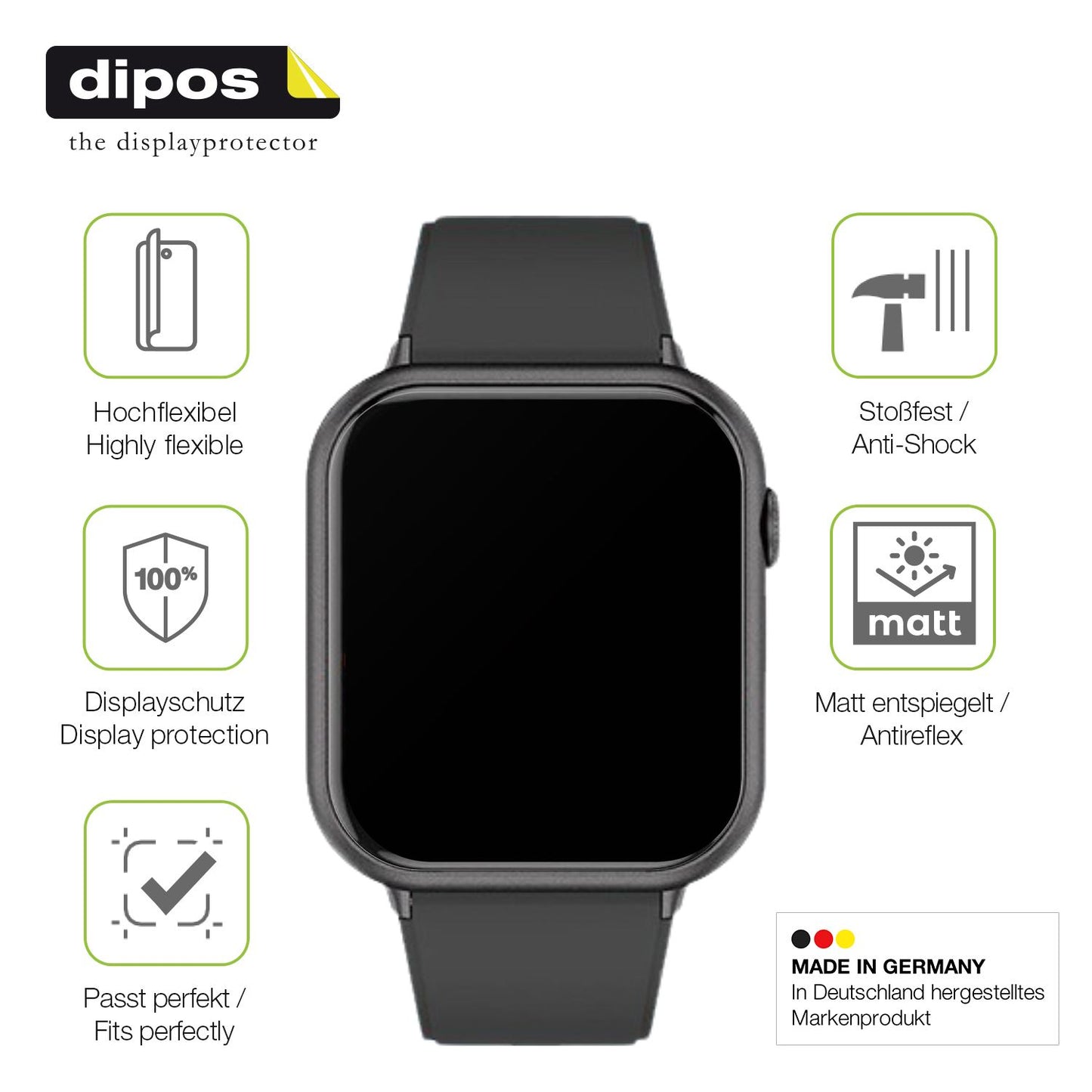 Displayschutz hergestellt in Deutschland, höchste Qualität made in Germany