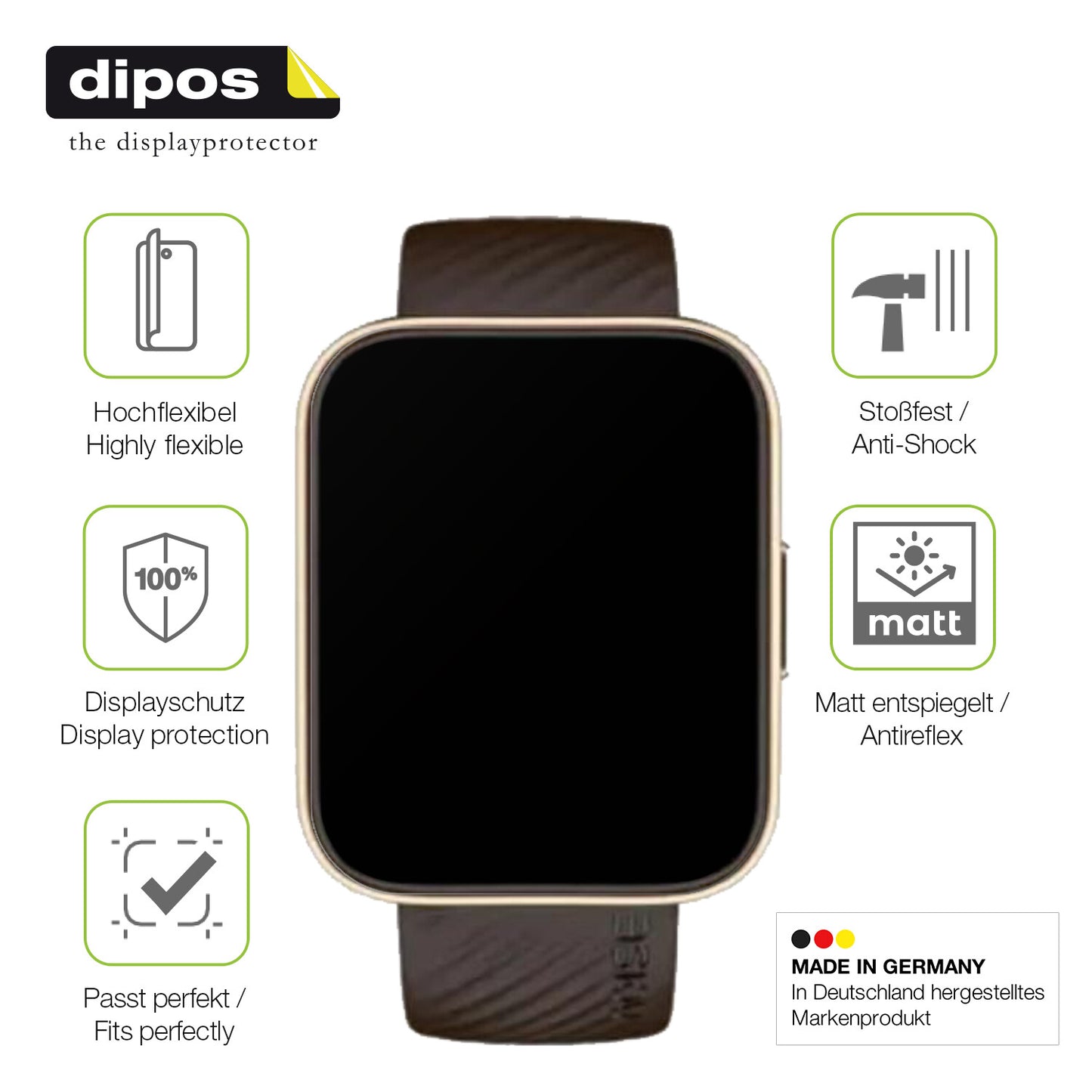 Displayschutz hergestellt in Deutschland, höchste Qualität made in Germany
