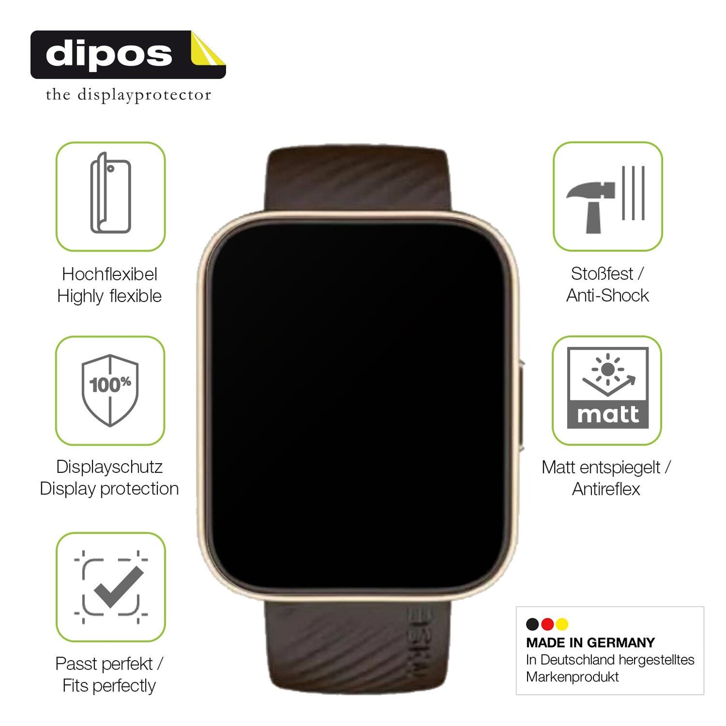 Displayschutz hergestellt in Deutschland, höchste Qualität made in Germany