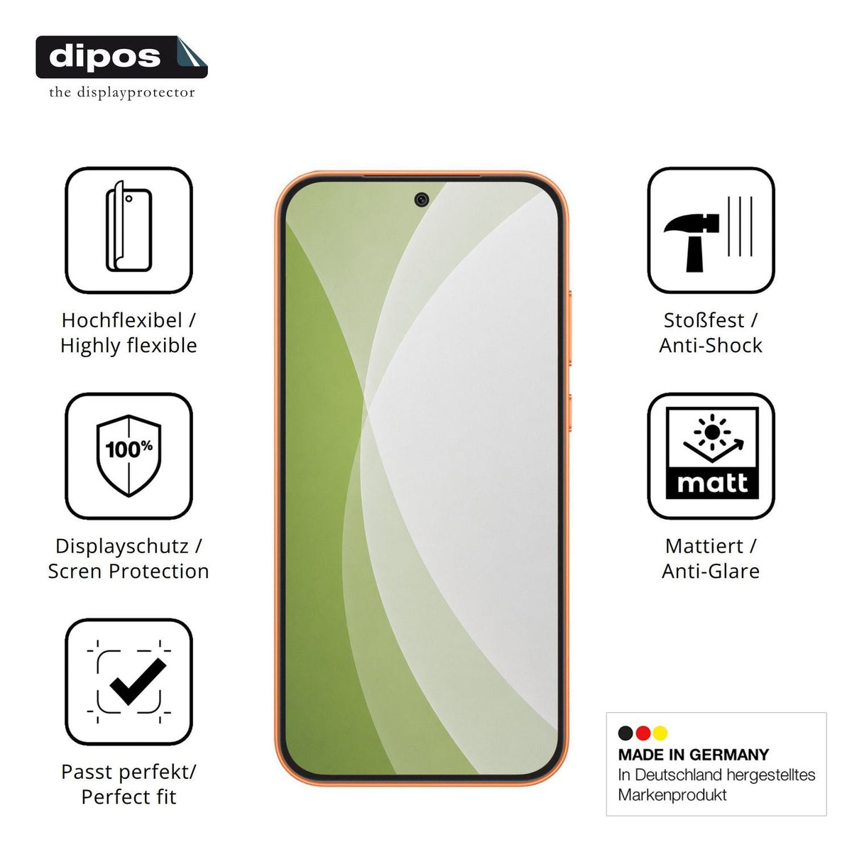 Displayschutz hergestellt in Deutschland, höchste Qualität made in Germany