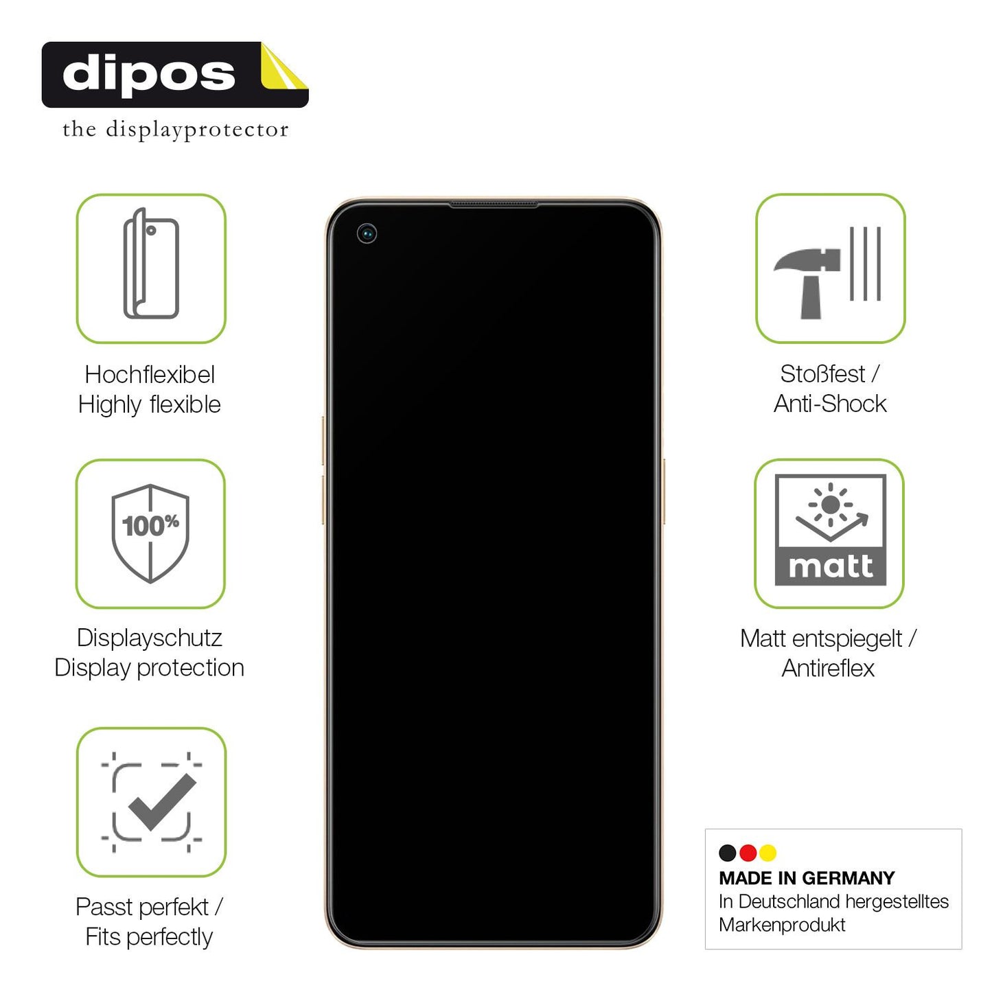 Displayschutz hergestellt in Deutschland, höchste Qualität made in Germany