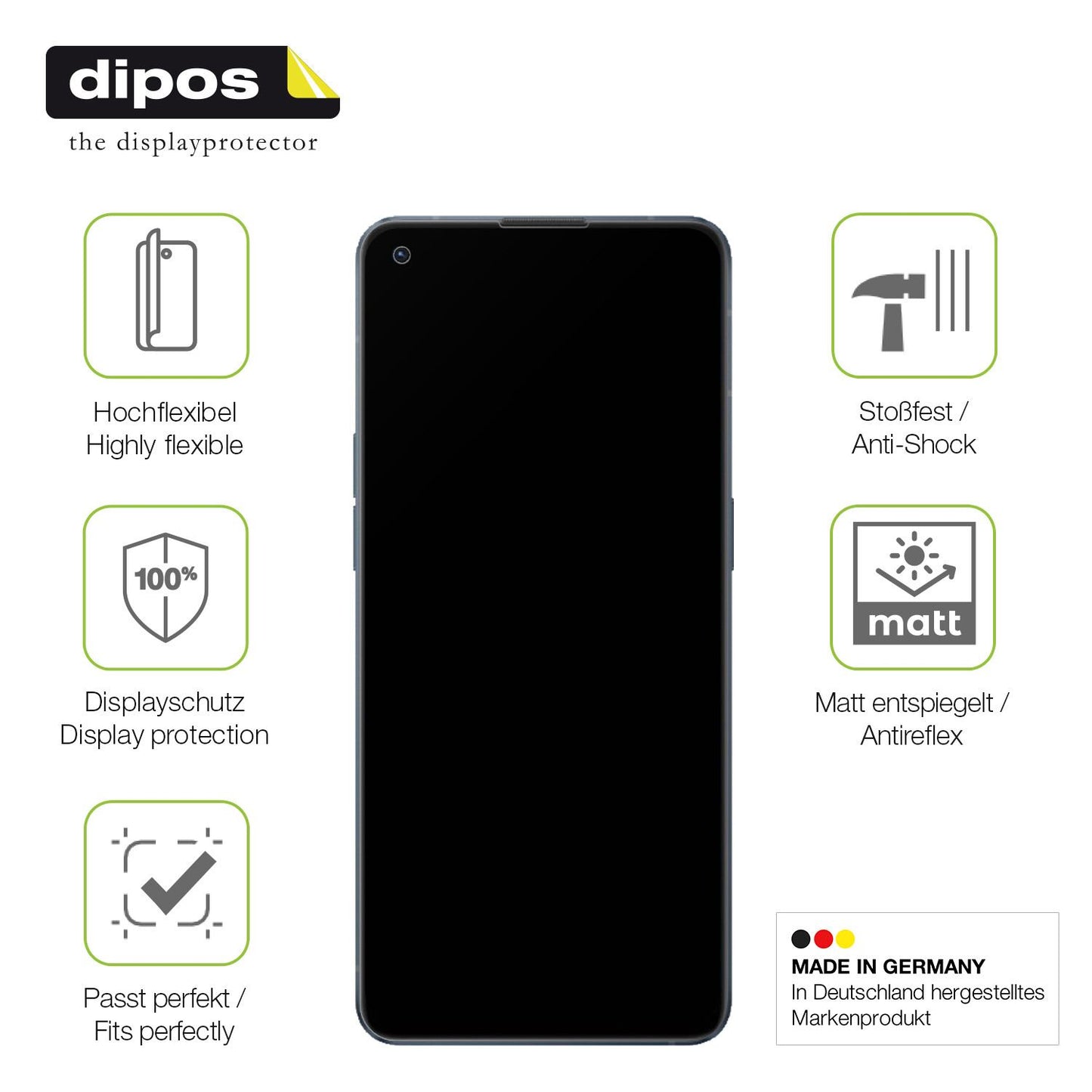 Displayschutz hergestellt in Deutschland, höchste Qualität made in Germany