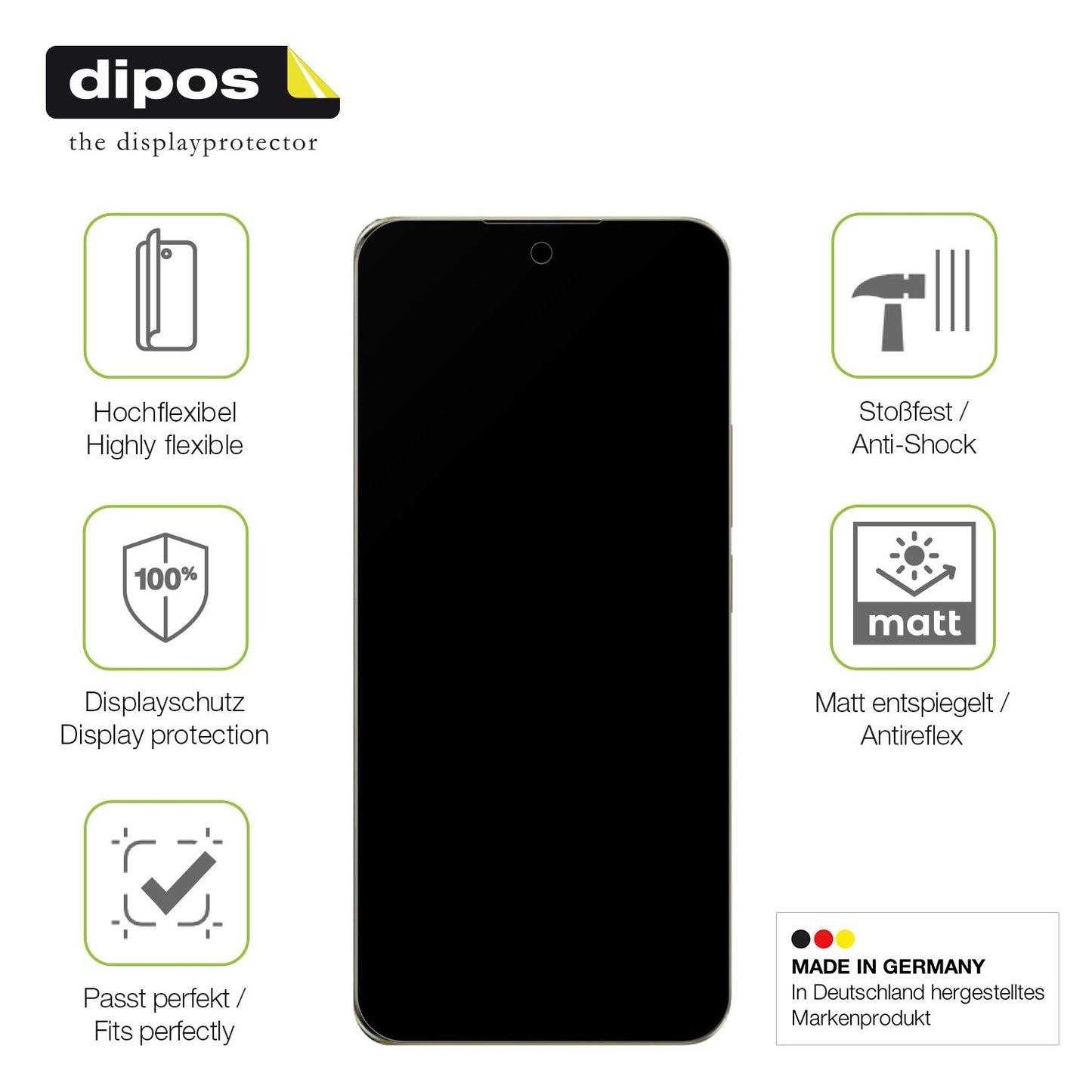 Displayschutz hergestellt in Deutschland, höchste Qualität made in Germany