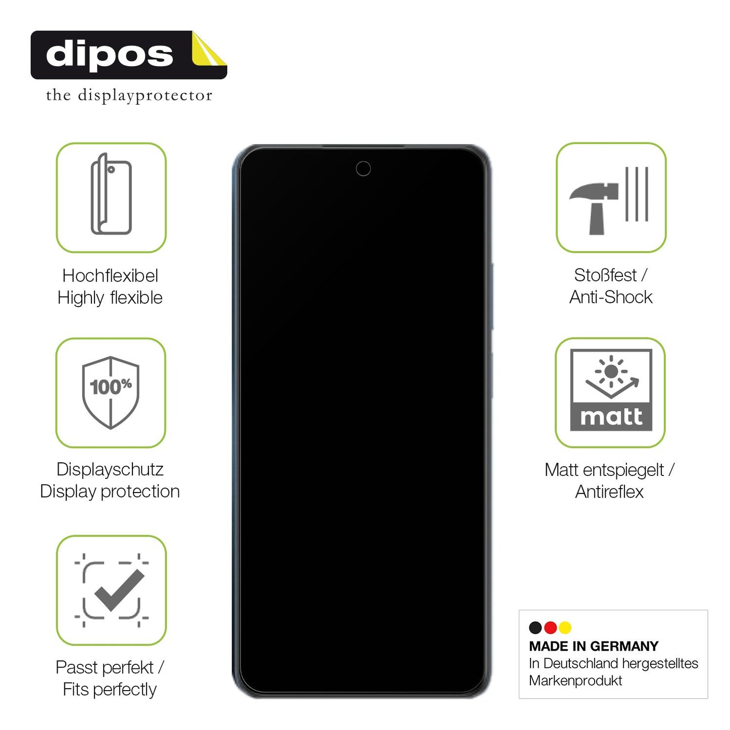 Displayschutz hergestellt in Deutschland, höchste Qualität made in Germany