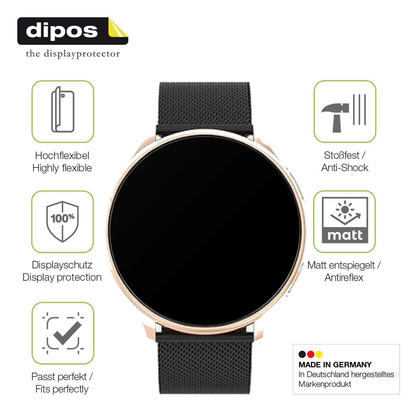 Displayschutz hergestellt in Deutschland, höchste Qualität made in Germany