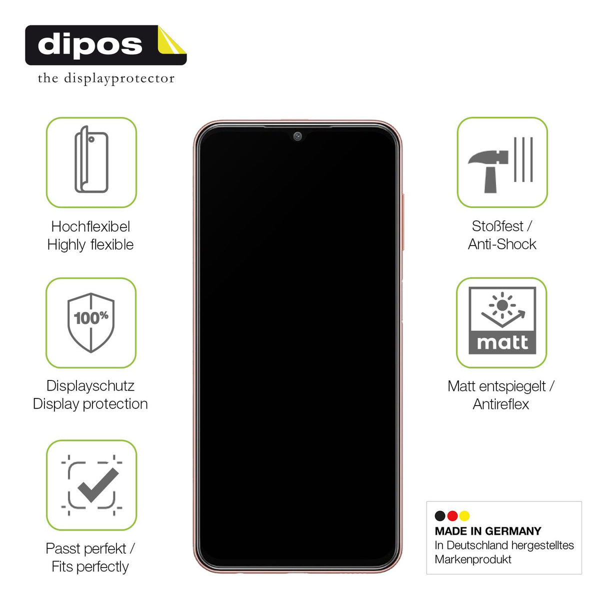 Displayschutz hergestellt in Deutschland, höchste Qualität made in Germany