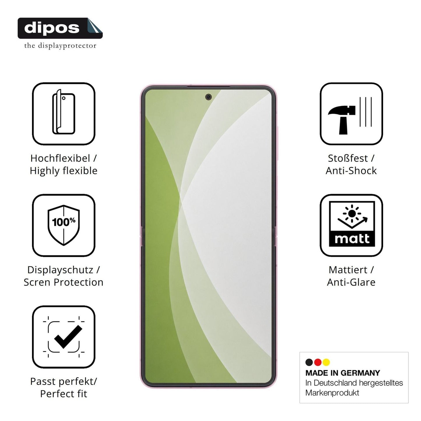 Displayschutz hergestellt in Deutschland, höchste Qualität made in Germany