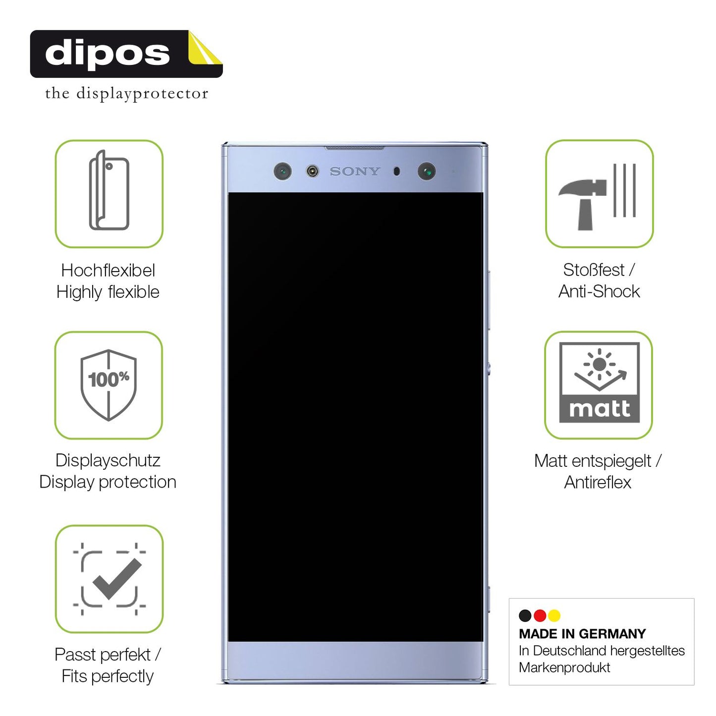 Displayschutz hergestellt in Deutschland, höchste Qualität made in Germany