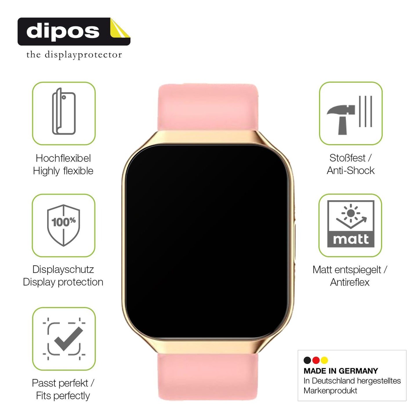 Displayschutz hergestellt in Deutschland, höchste Qualität made in Germany