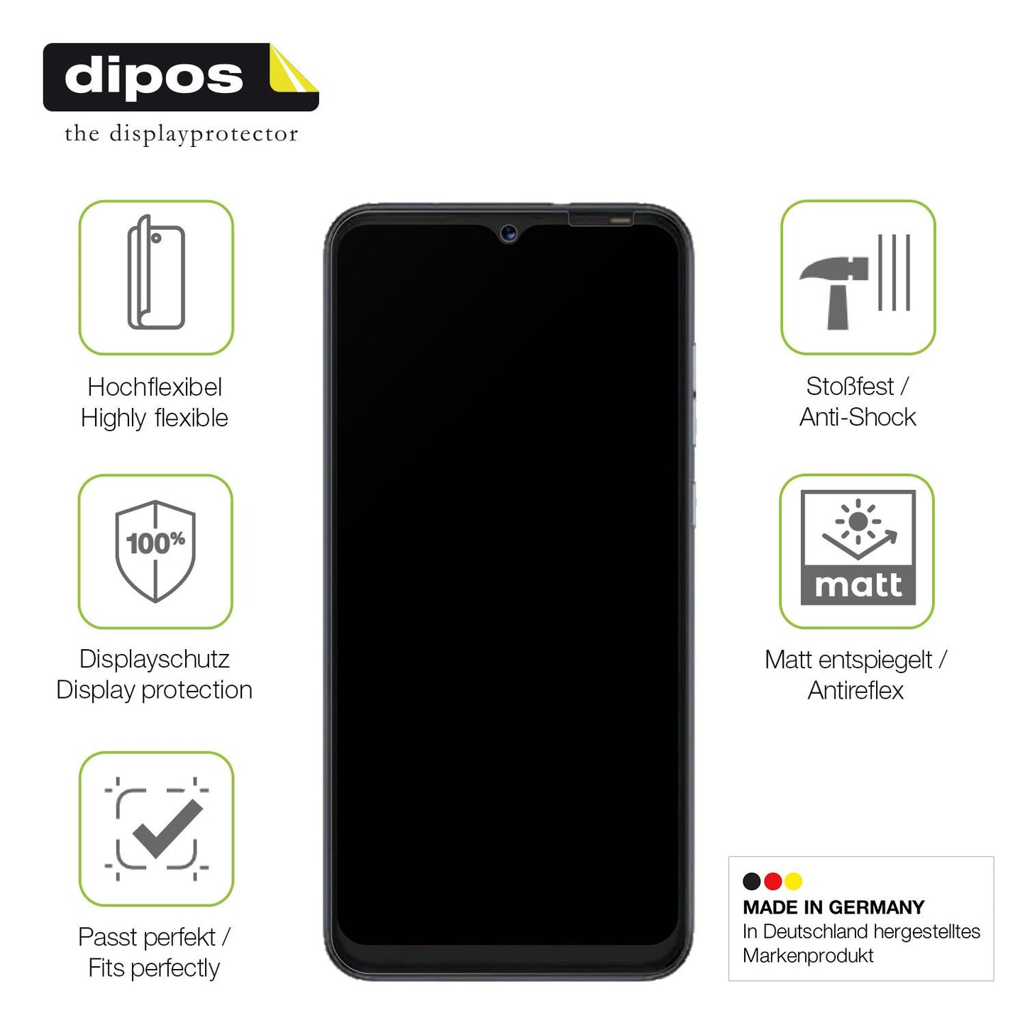 Displayschutz hergestellt in Deutschland, höchste Qualität made in Germany