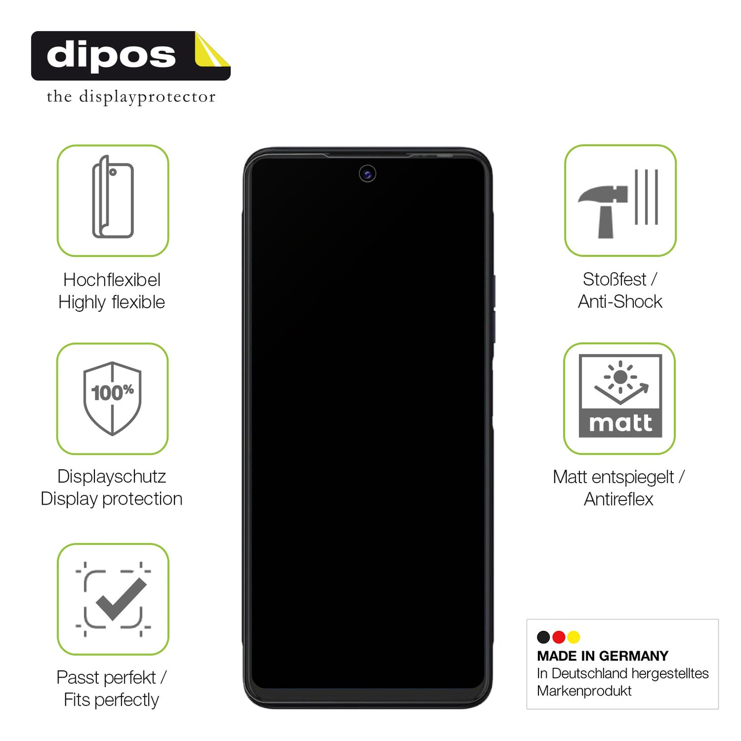 Displayschutz hergestellt in Deutschland, höchste Qualität made in Germany
