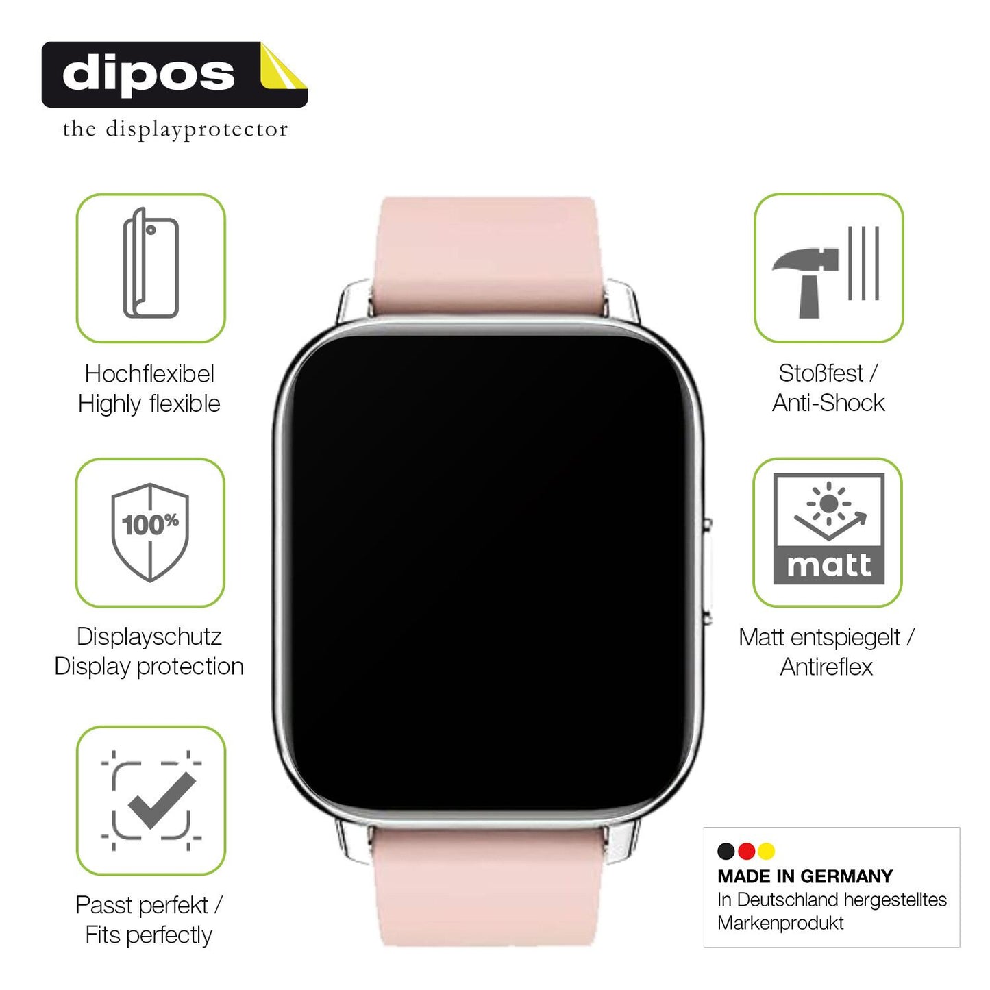 Displayschutz hergestellt in Deutschland, höchste Qualität made in Germany