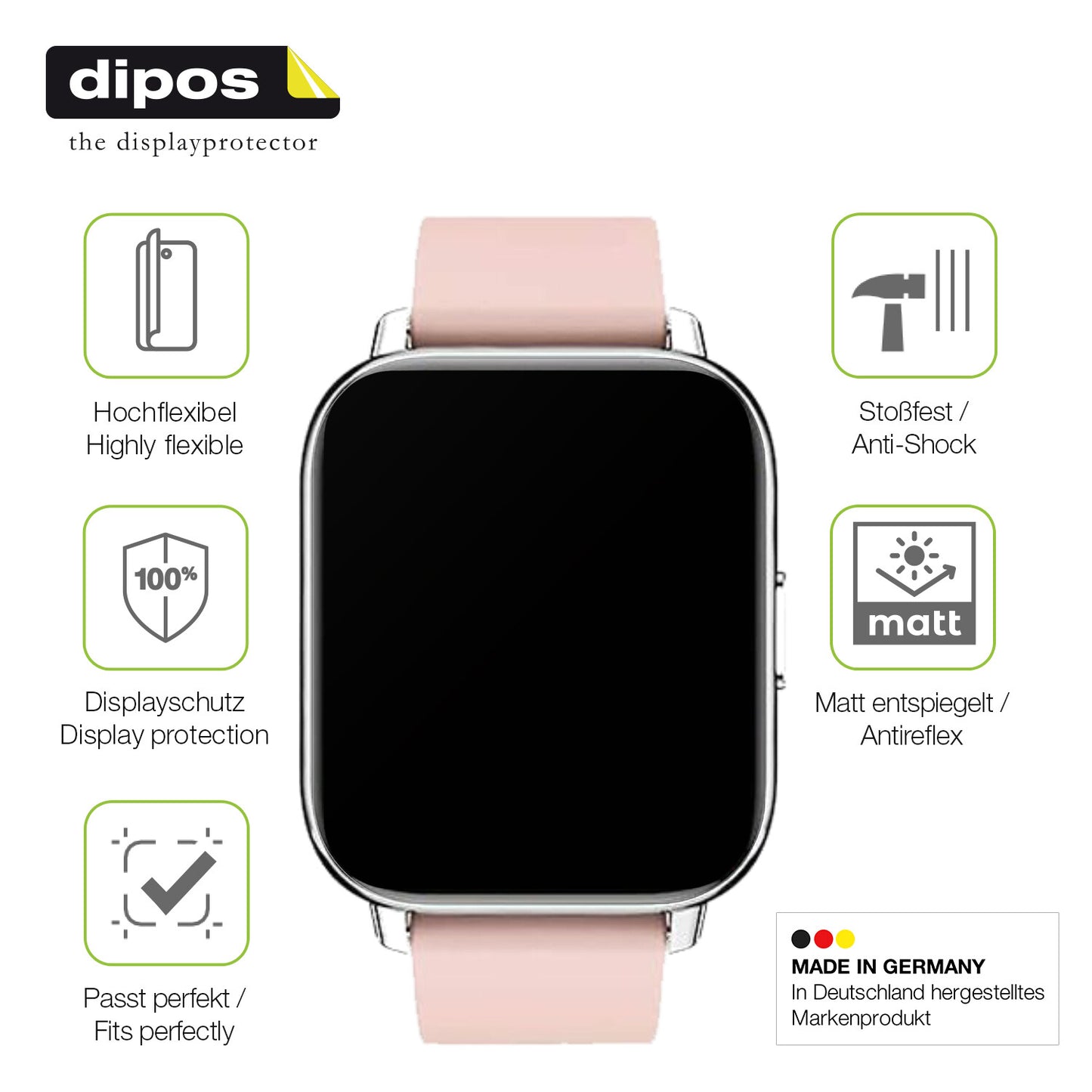Displayschutz hergestellt in Deutschland, höchste Qualität made in Germany