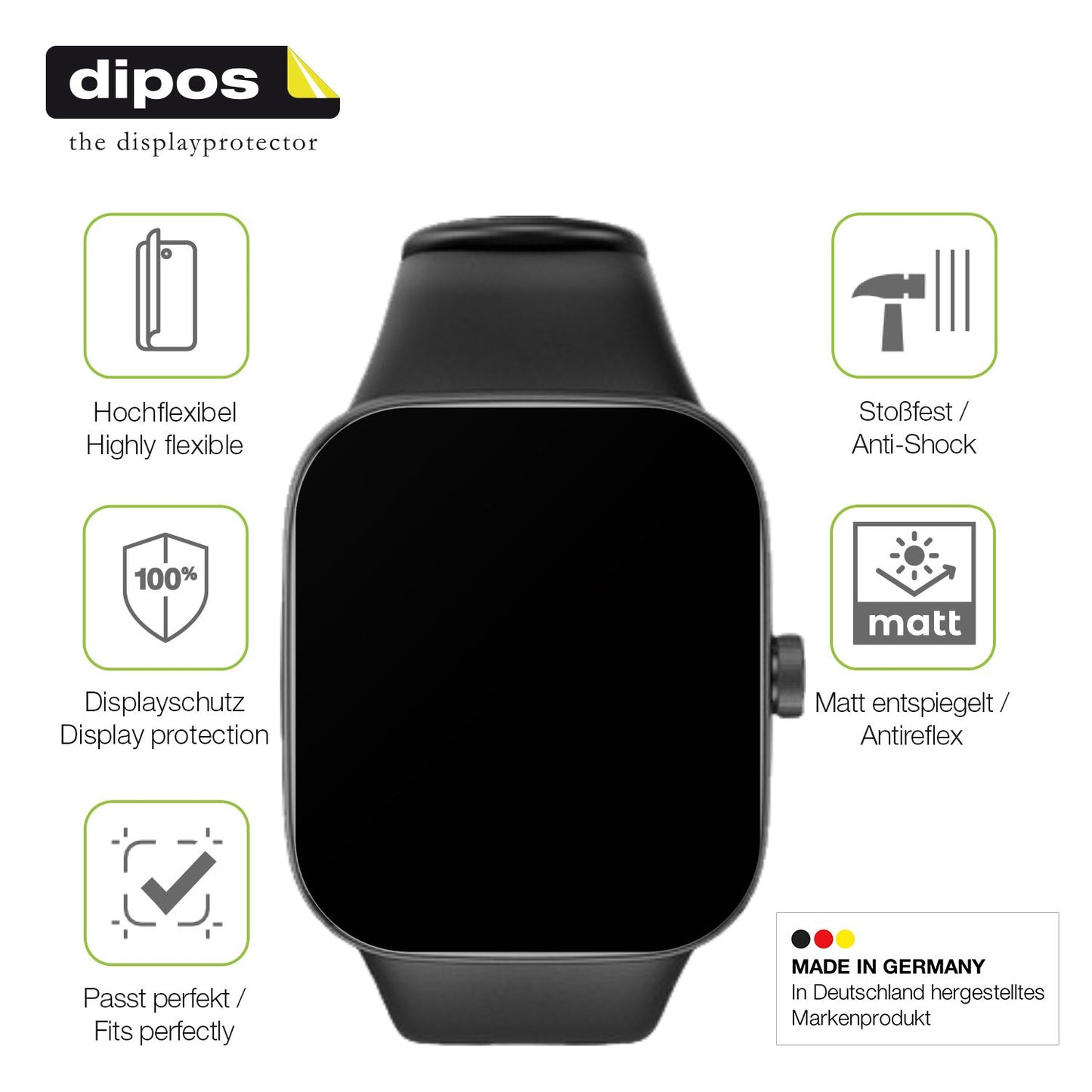 Displayschutz hergestellt in Deutschland, höchste Qualität made in Germany