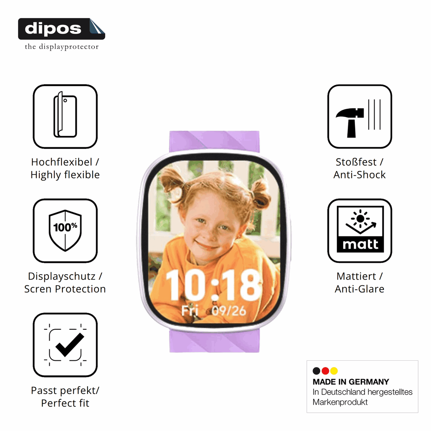 Displayschutz hergestellt in Deutschland, höchste Qualität made in Germany