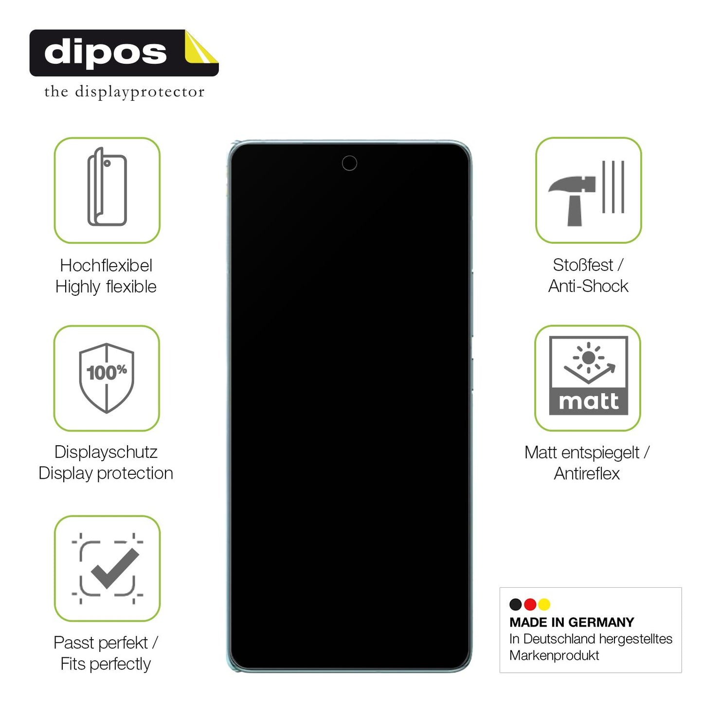 Displayschutz hergestellt in Deutschland, höchste Qualität made in Germany