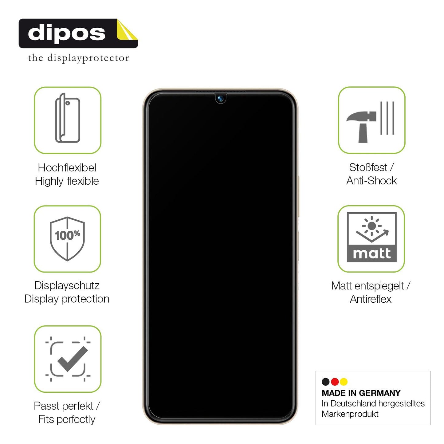 Displayschutz hergestellt in Deutschland, höchste Qualität made in Germany