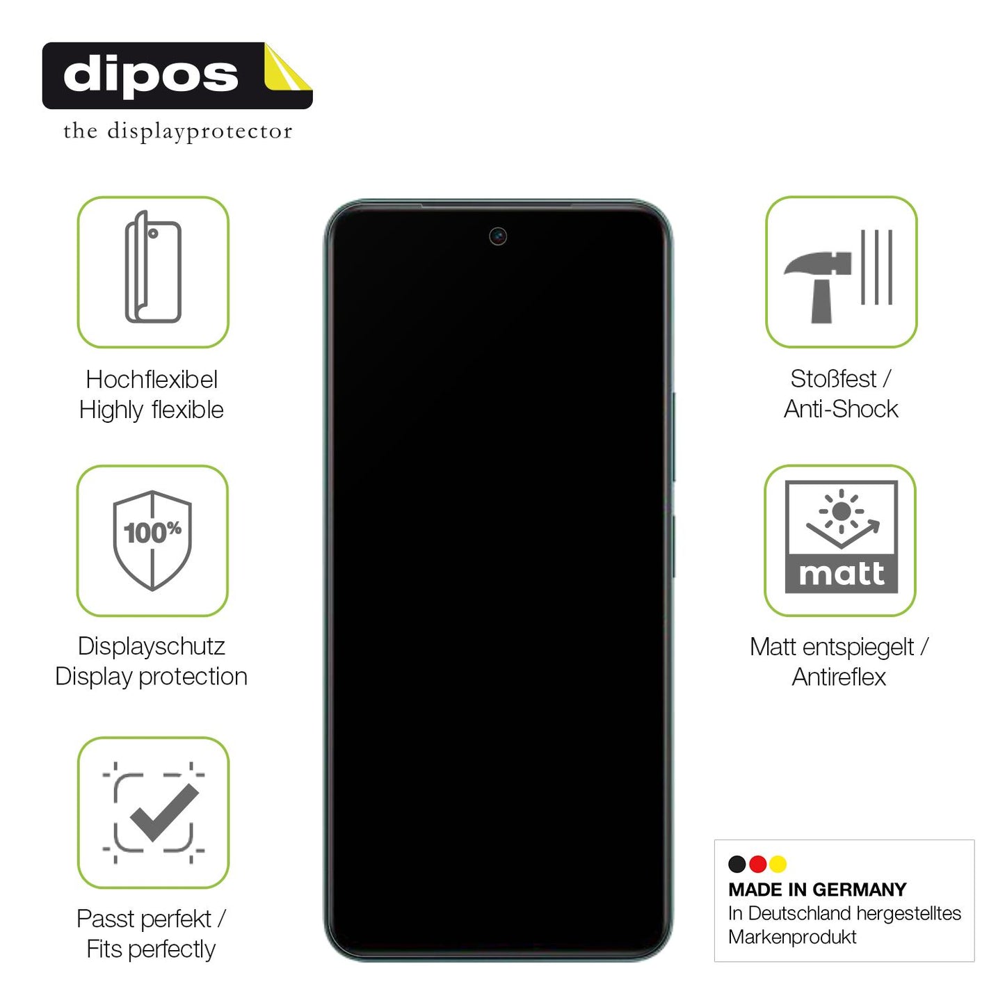 Displayschutz hergestellt in Deutschland, höchste Qualität made in Germany
