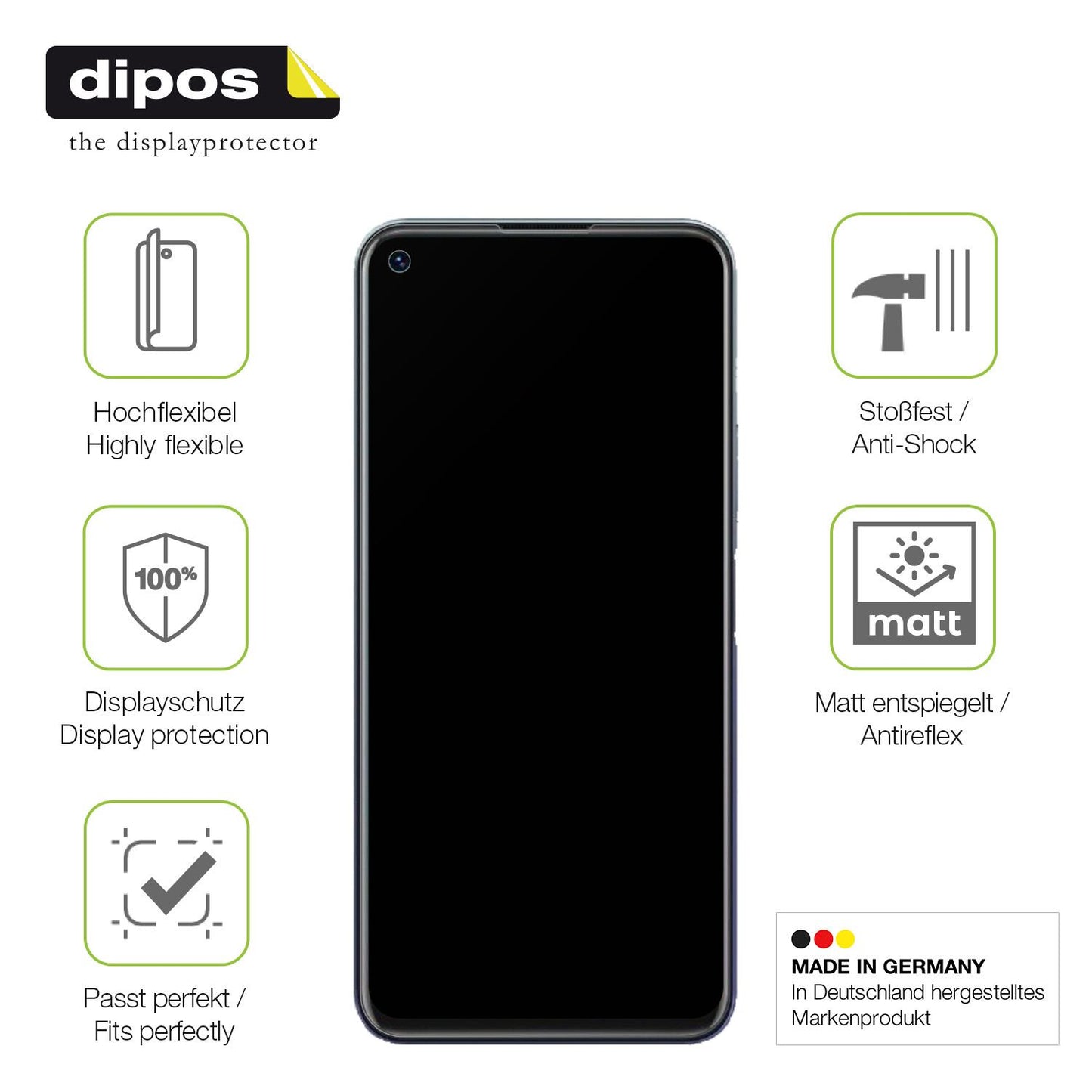 Displayschutz hergestellt in Deutschland, höchste Qualität made in Germany