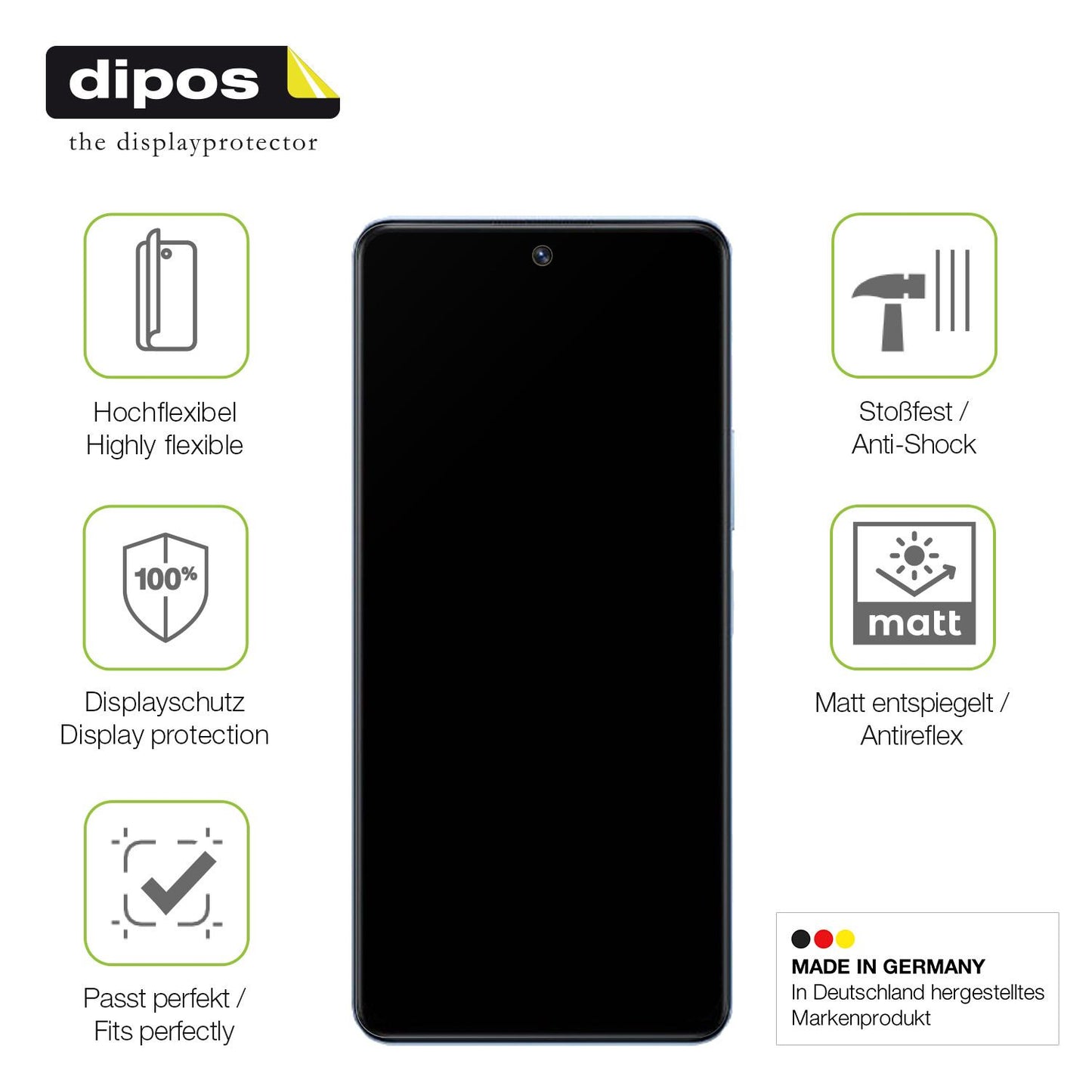 Displayschutz hergestellt in Deutschland, höchste Qualität made in Germany