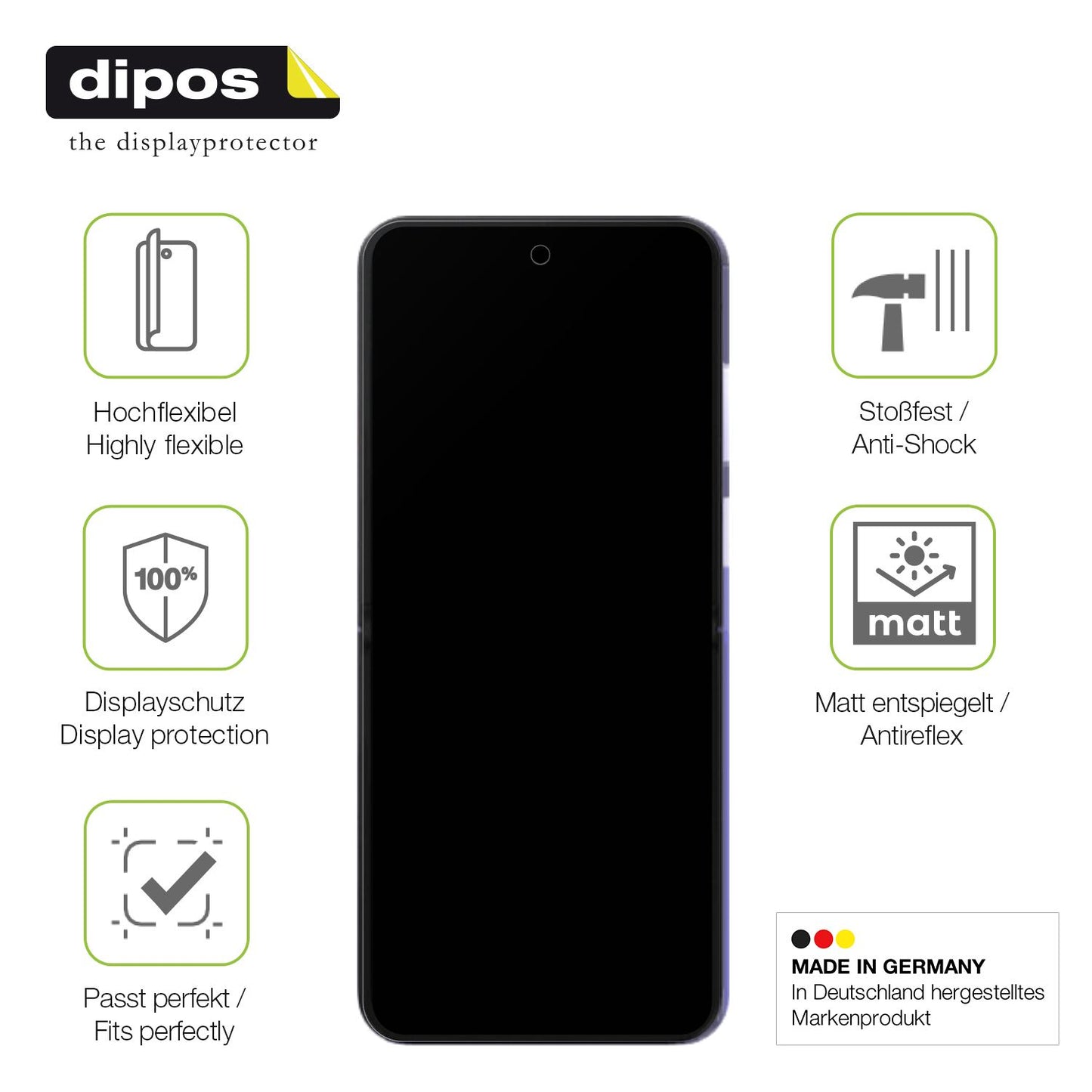Displayschutz hergestellt in Deutschland, höchste Qualität made in Germany