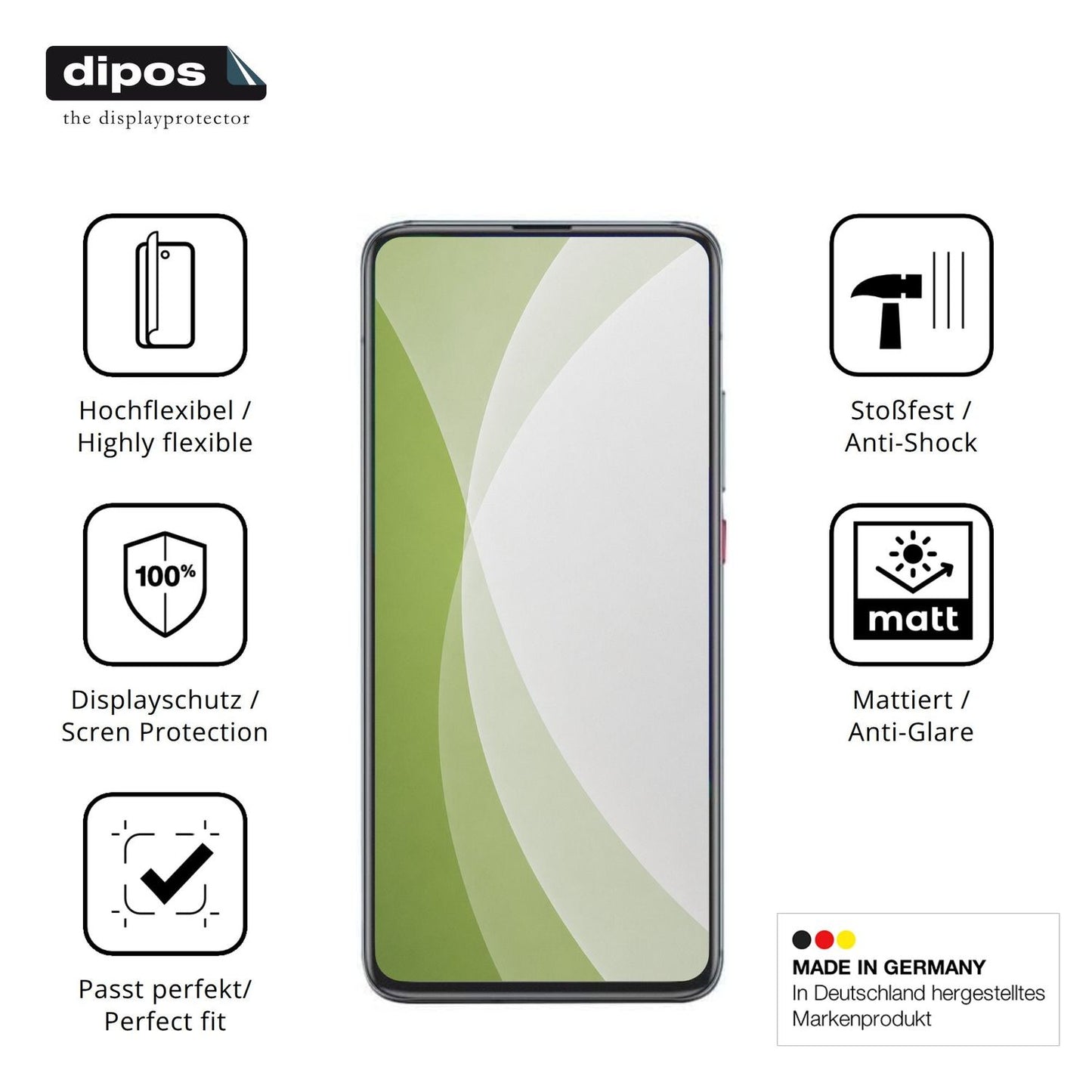 Displayschutz hergestellt in Deutschland, höchste Qualität made in Germany