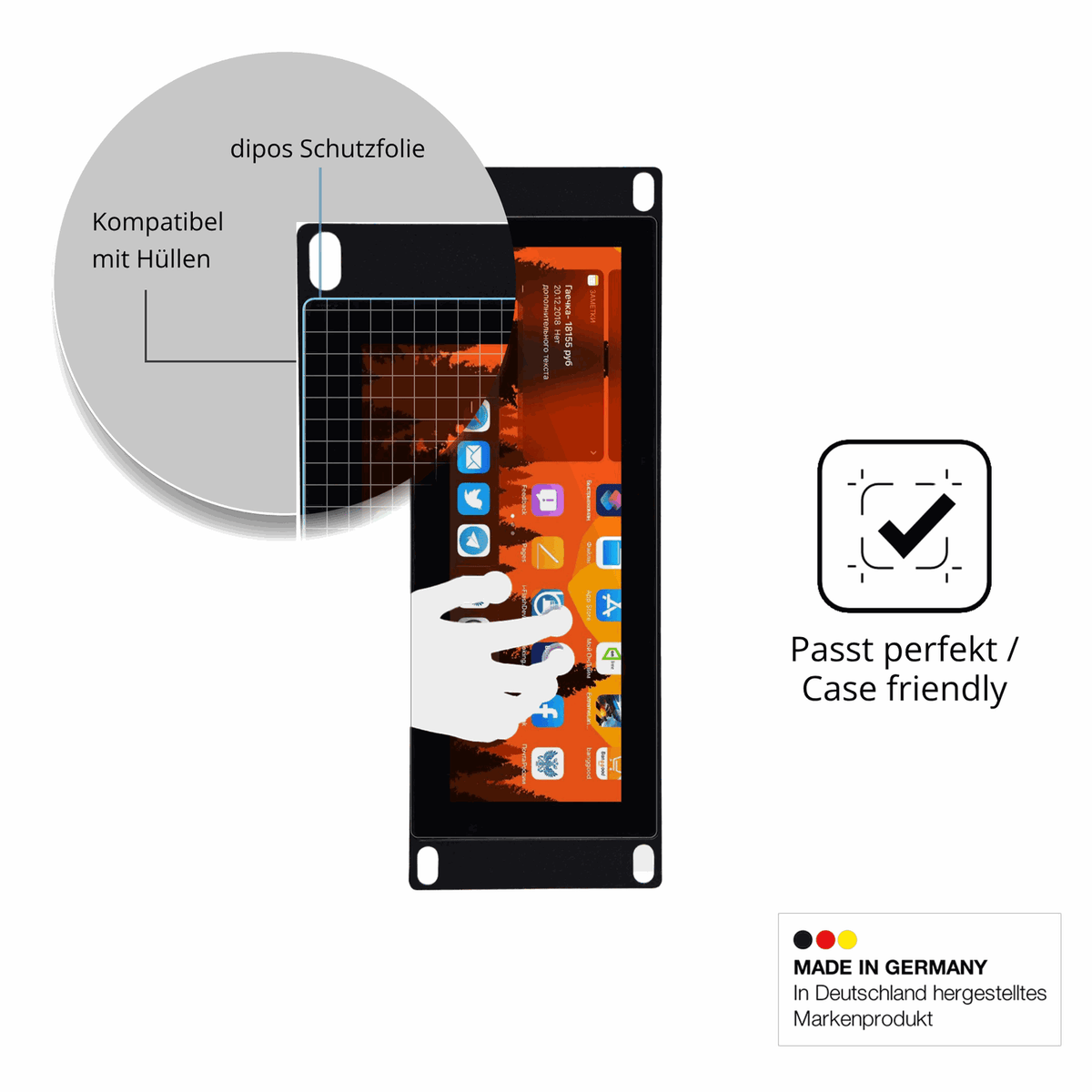2x Schutzfolie klar für GeeekPi DP-0059 7.84 Zoll Display-Schutzfolie