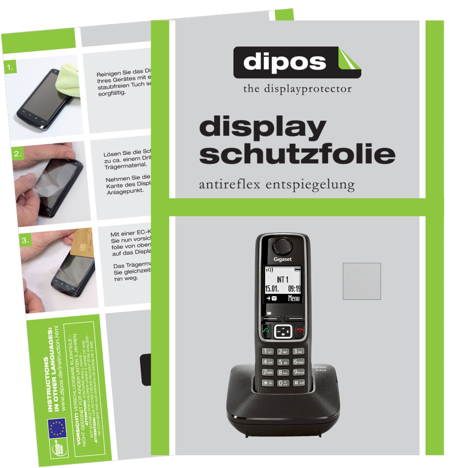 Mattes Panzerglas: Schutz vor Brüchen, Fingerabdrücken und Bildschirmblendung für Gigaset-A420 / A420A