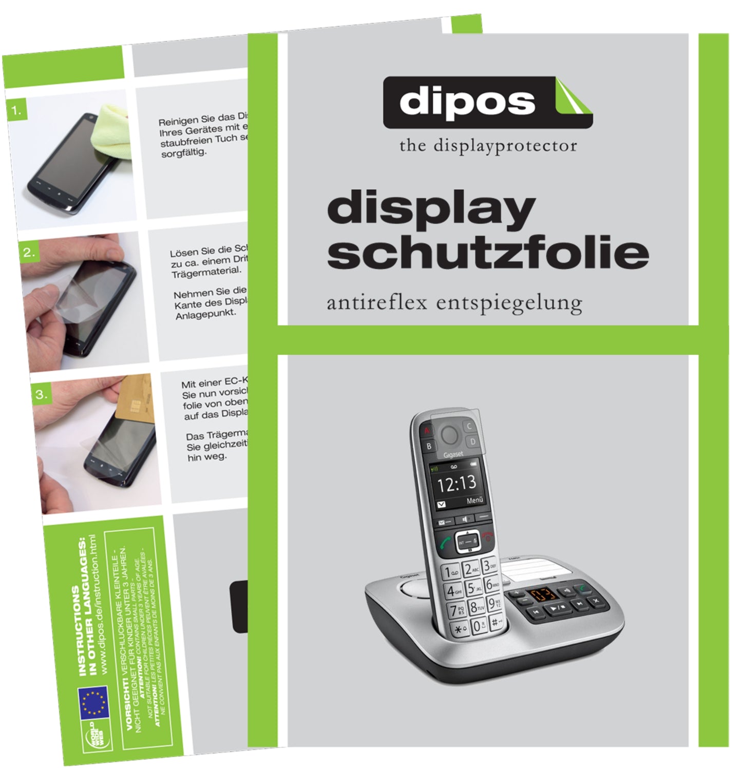 Mattes Panzerglas: Entspiegelte, dünne Folie, Fingerabdruckresistenz und Bildschirmschutz für Gigaset-E560A Plus