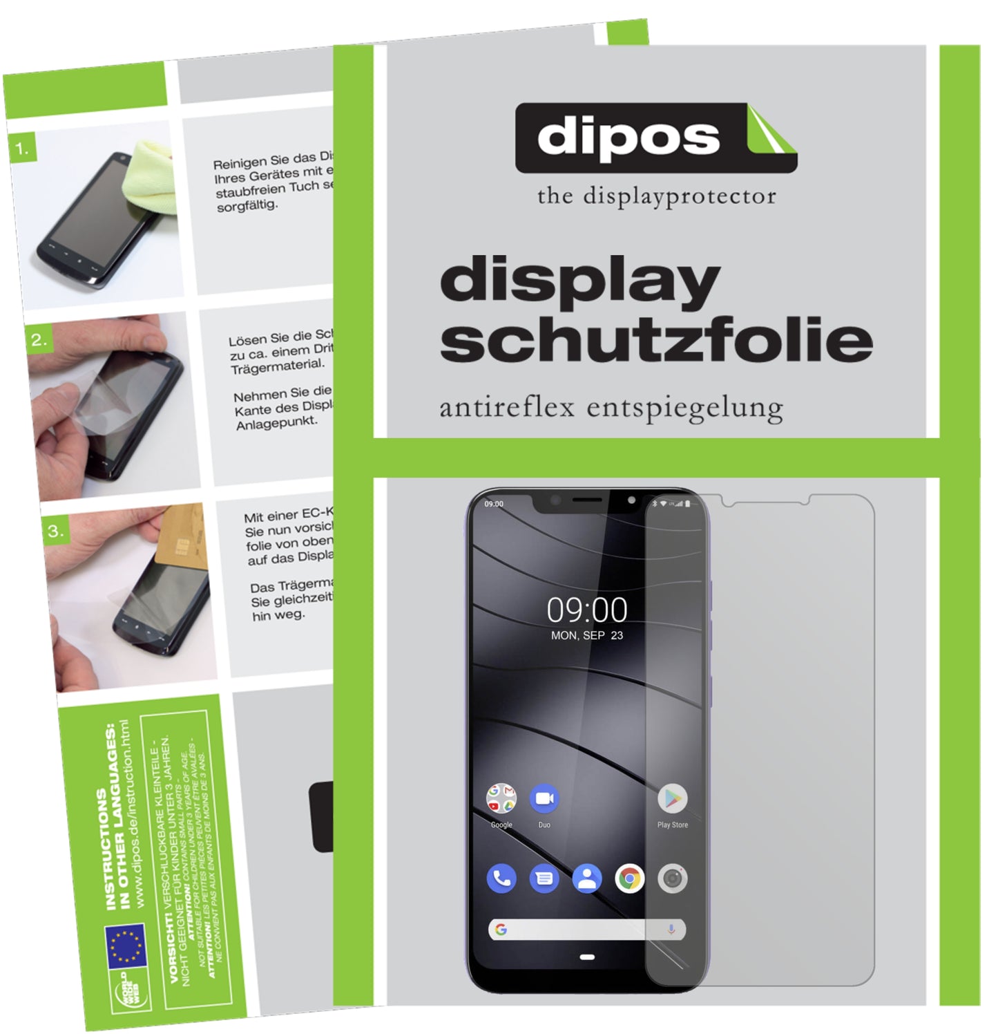 Mattes Panzerglas: Entspiegelte, dünne Folie, Fingerabdruckresistenz und Bildschirmschutz für Gigaset-GS195 Pummelphone