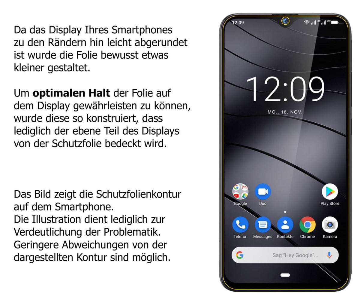 6x Schutzfolie matt für Gigaset GS290 Display-Schutzfolie (3x Vorderseite + 3x Rückseite)