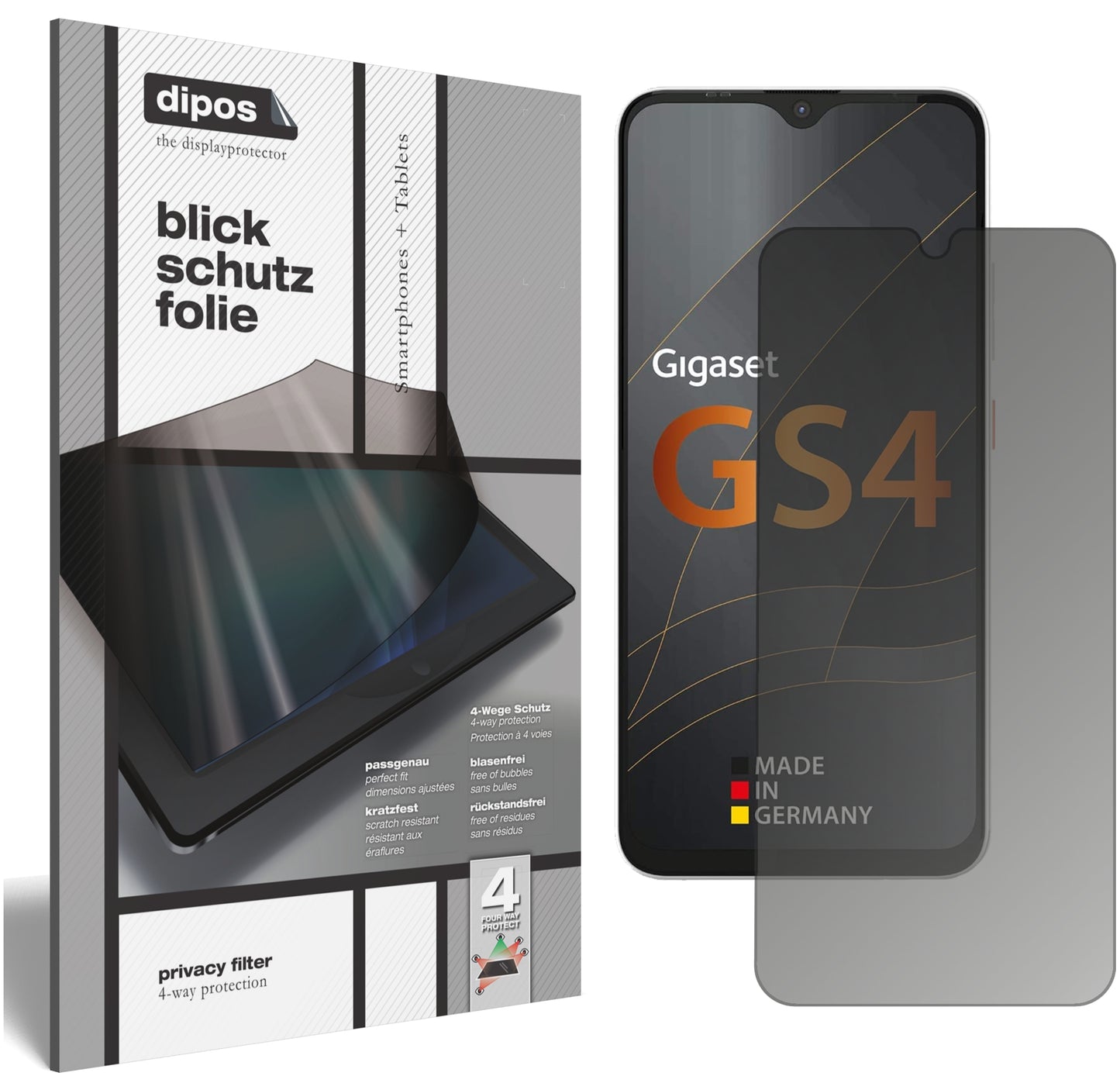 Privacy Filter: 9H Panzerglas mit Blickschutz & einfache Anbringung