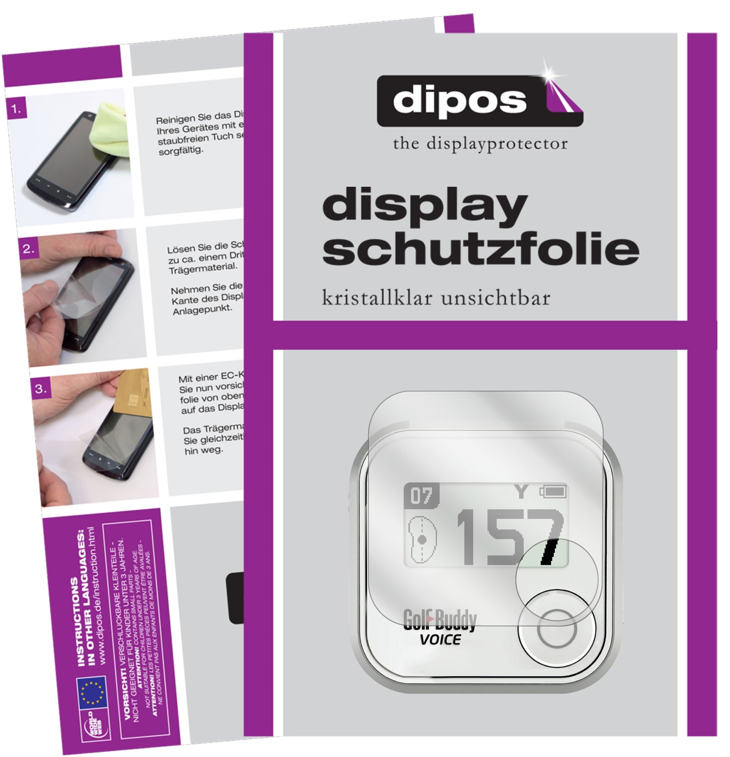 Perfekte Passform und ultimative Qualität: Unser 9H Panzerglas bietet Schutz für Golfbuddy-Voice