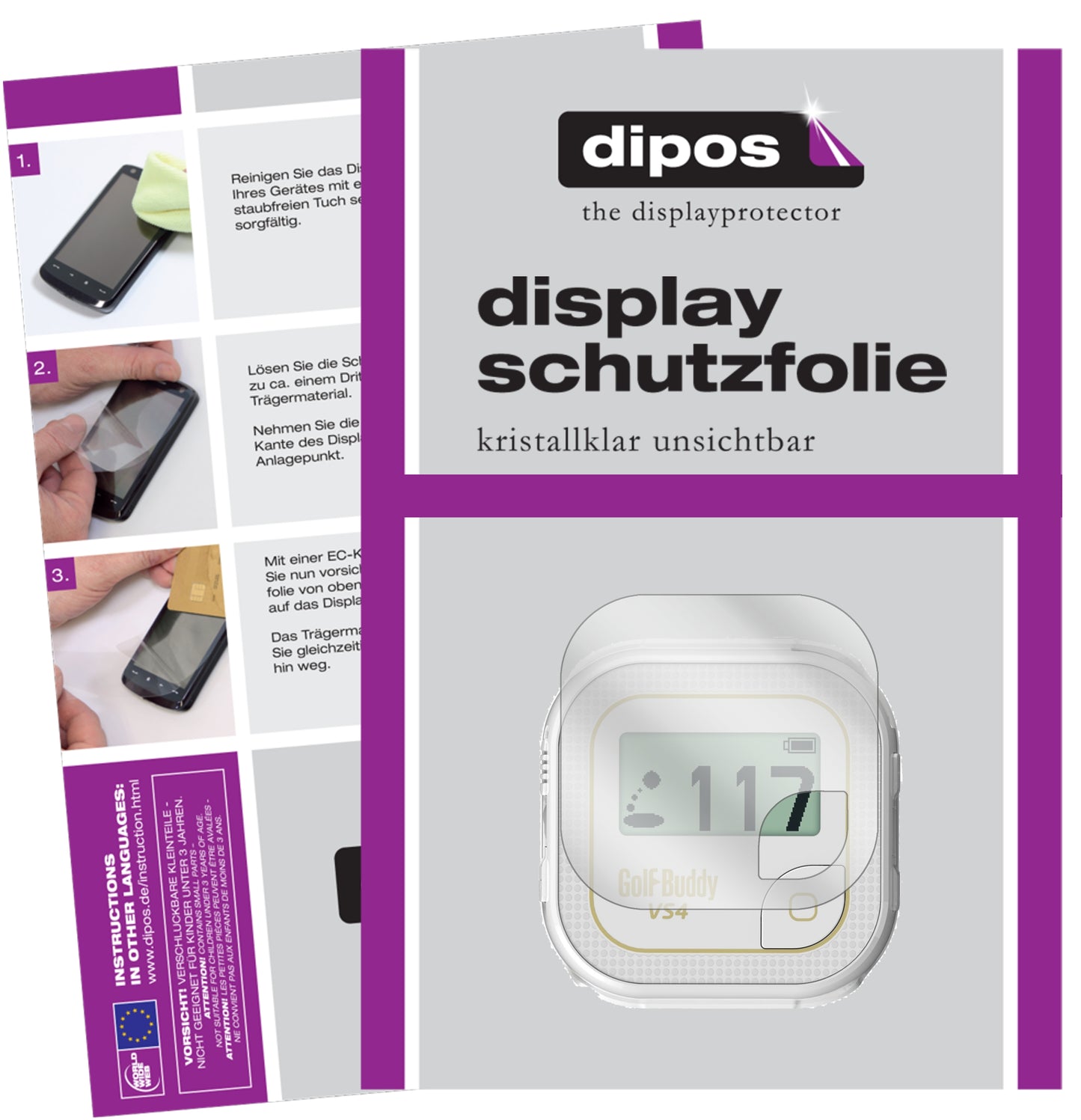 Perfekte Passform und ultimative Qualität: Unser 9H Panzerglas bietet Schutz für Golfbuddy-Voice VS4
