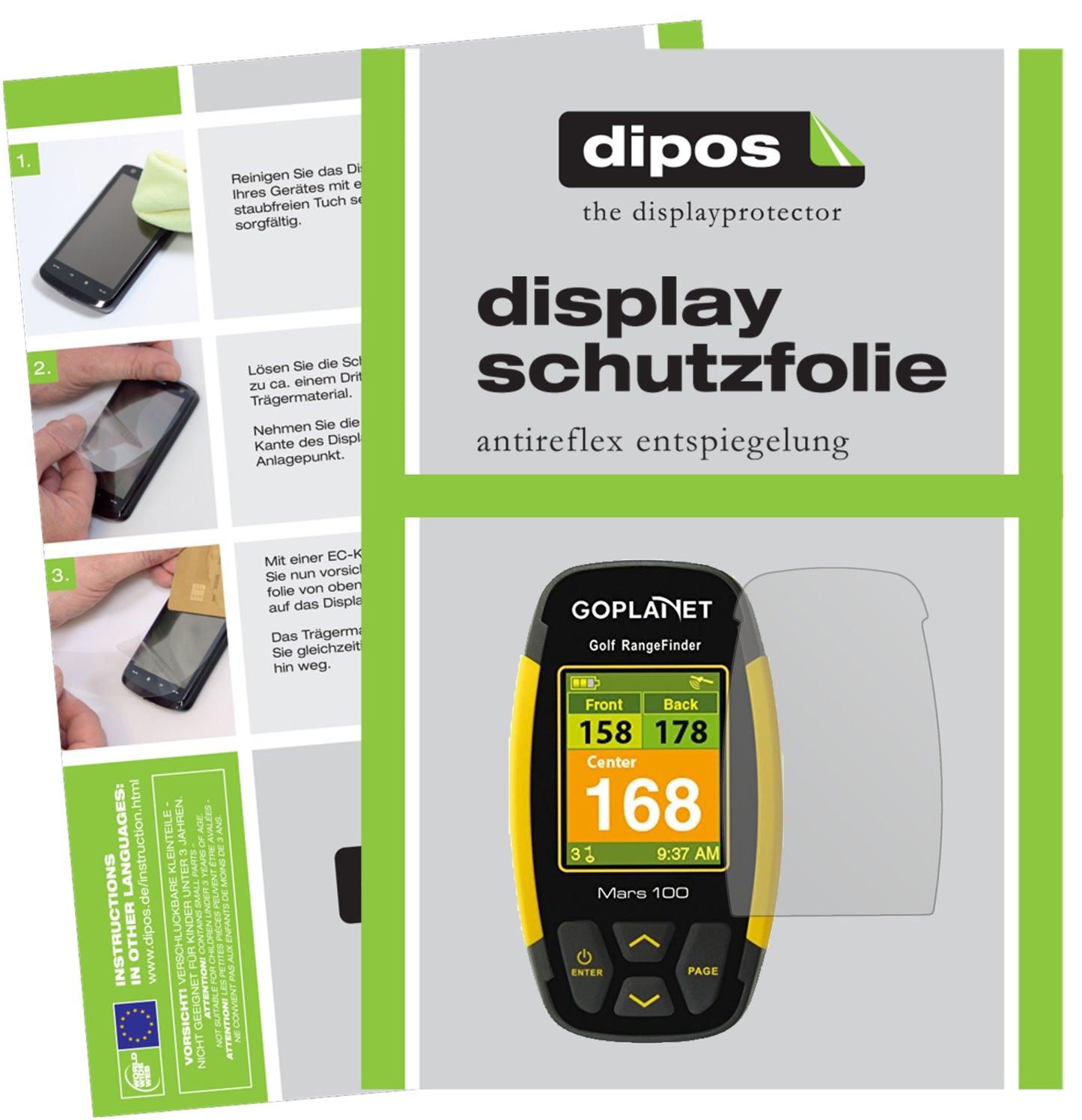 Mattes Panzerglas: Schutz vor Brüchen, Fingerabdrücken und Bildschirmblendung für GoPlanet-Mars 100