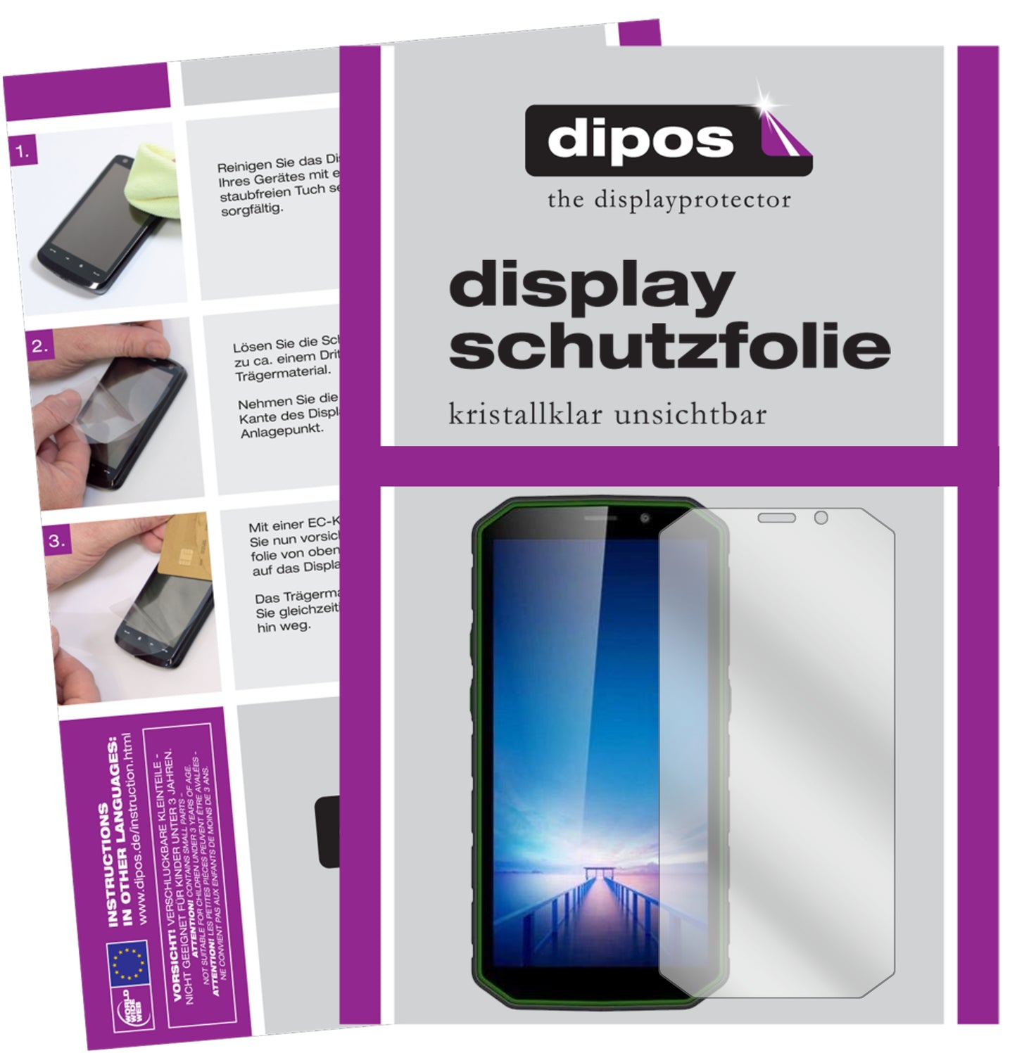 Kristallklare, dünne Schutzfolie: Kratzfest & passgenau für Guophone-XP9800