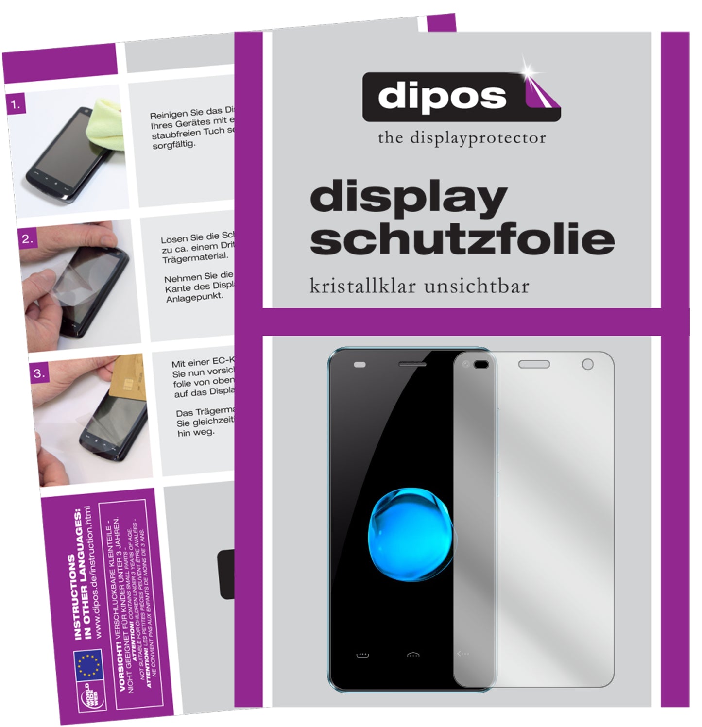 Kristallklare, dünne Schutzfolie: Kratzfest & passgenau für HOMTOM-HT26