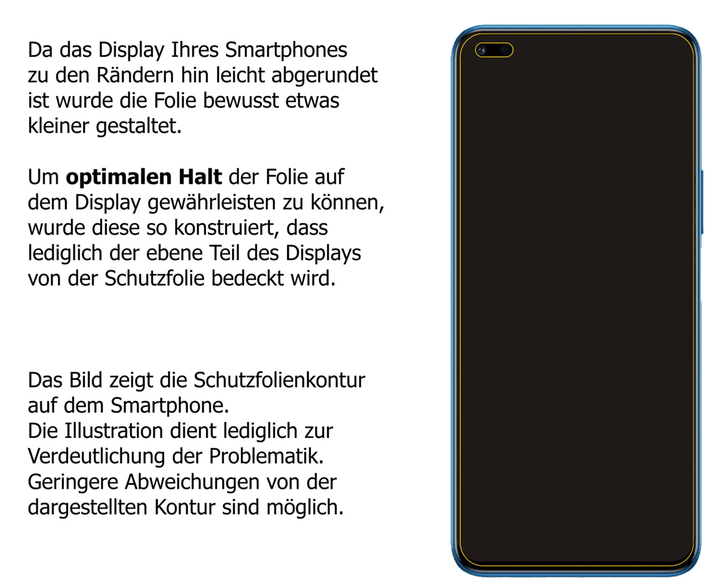 Dünne und klare Folie passend zugeschnitten für Honor 50 Lite