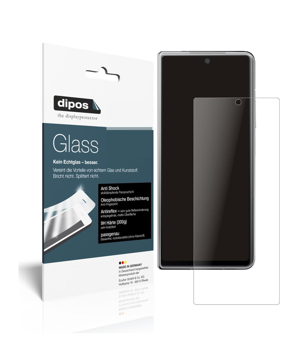 Matte Displayschutzfolie von dipos passend für Honor Magic V Rückseite, 9H kratzfest und blasenfrei montiert