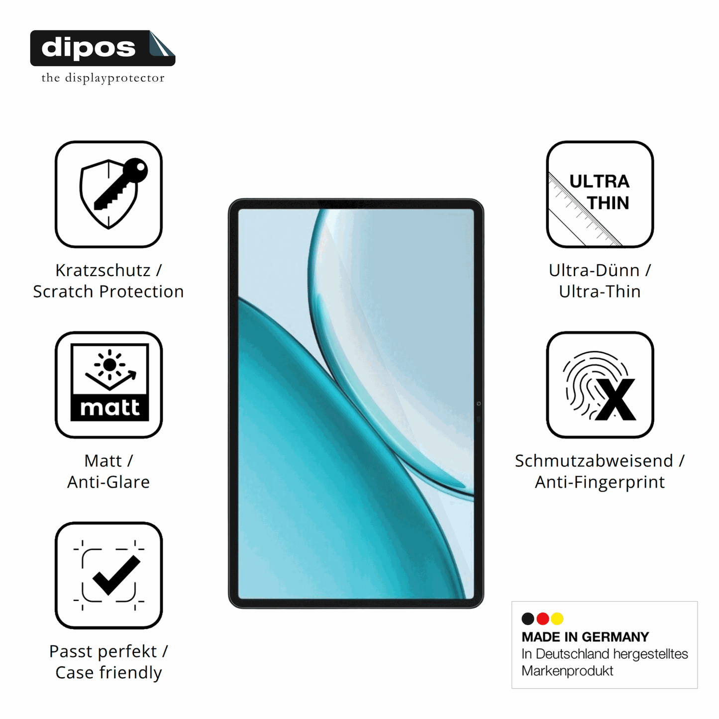 2x Schutzfolie matt für Honor Pad X10 Pro 11.5 Zoll Display-Schutzfolie