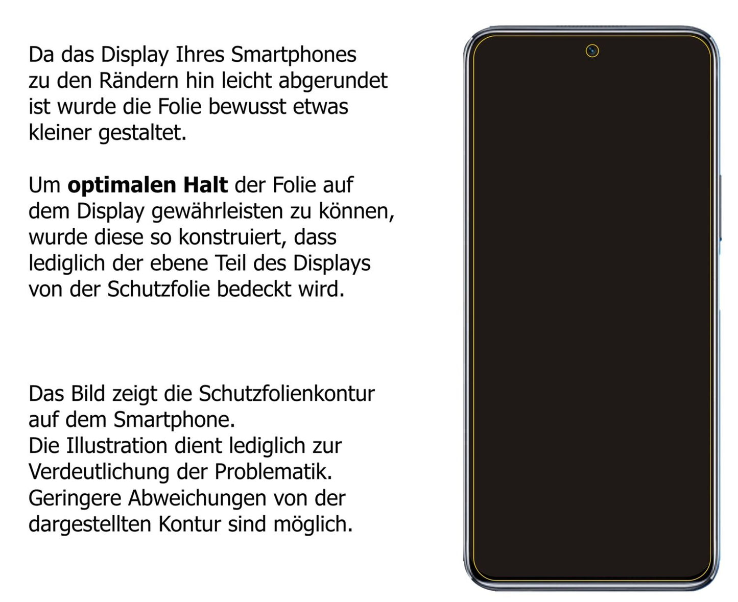dipos Displayschutz für Honor Play 5T Pro, transparente Oberfläche, perfekte Passform auch für die Rundungen