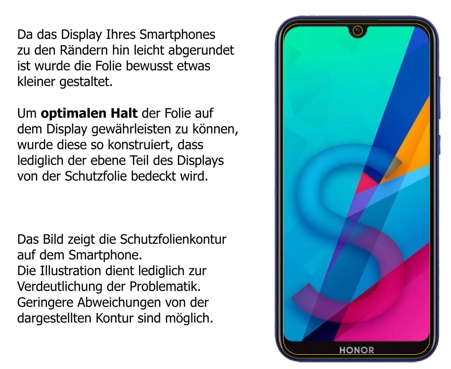 5x Schutzfolie matt für Honor Play 8 Display-Schutzfolie