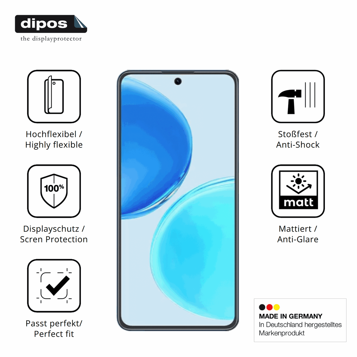 Displayschutz hergestellt in Deutschland, höchste Qualität made in Germany