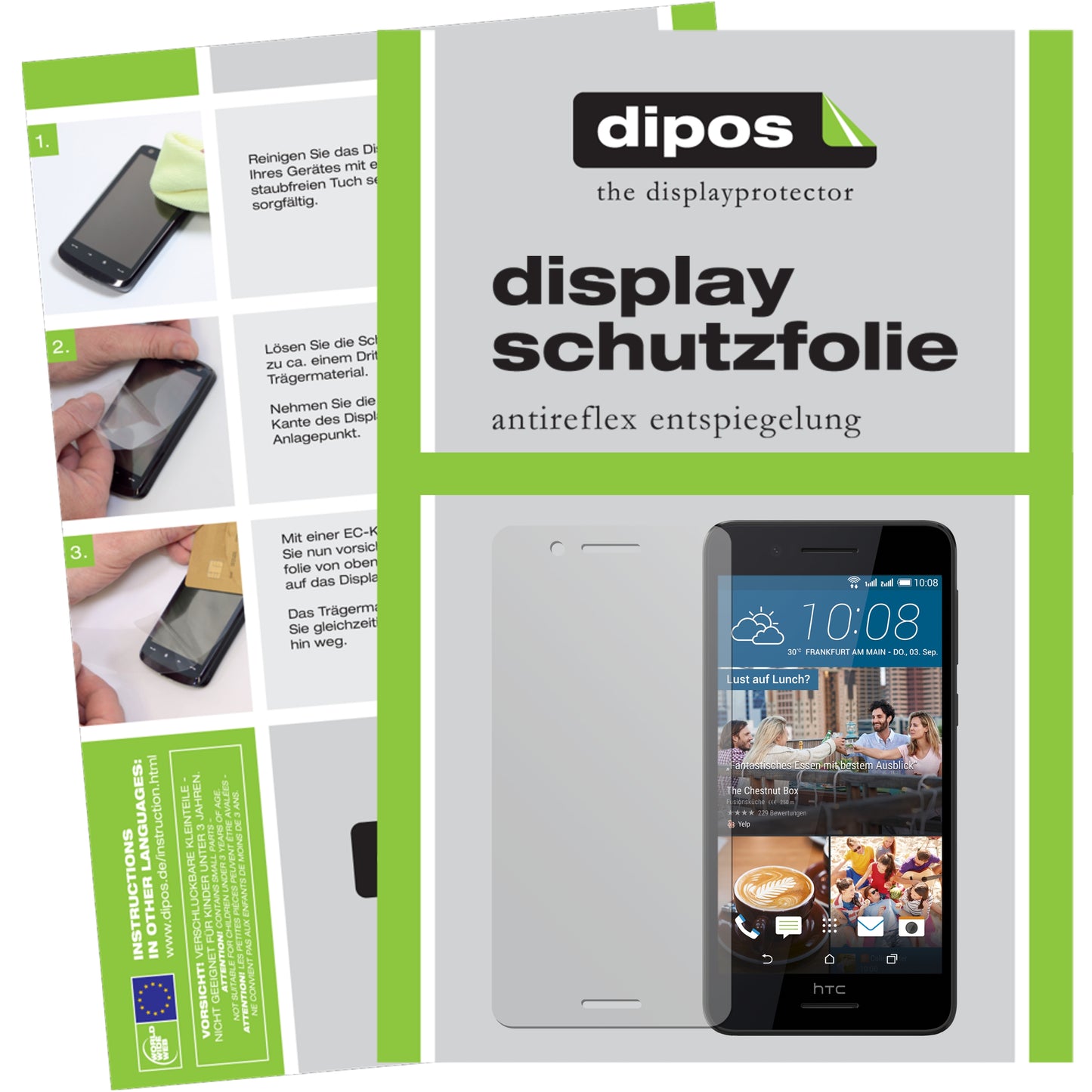 Mattes Panzerglas: Schutz vor Brüchen, Fingerabdrücken und Bildschirmblendung für HTC-Desire 728G