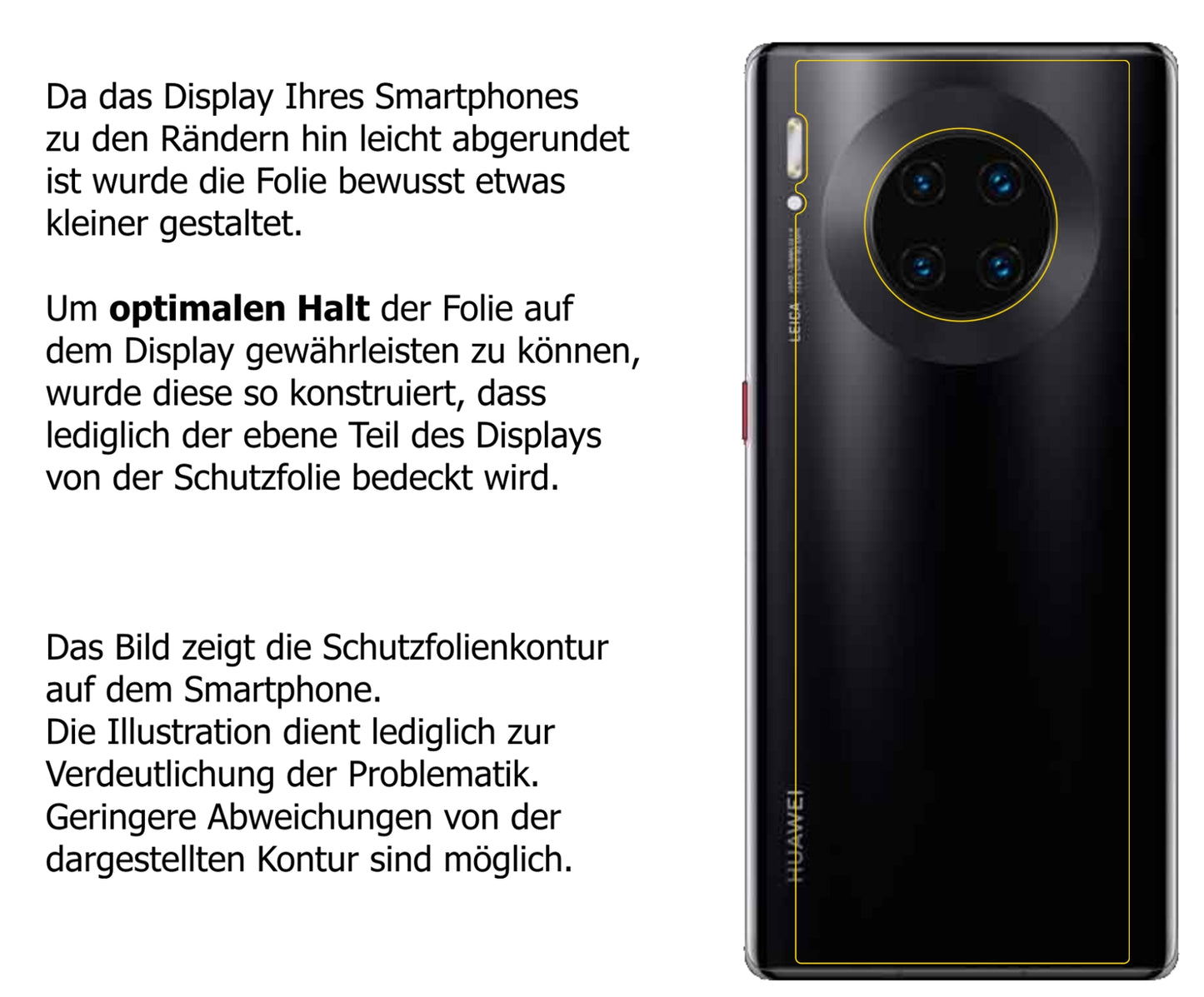 6x Schutzfolie matt für Huawei Mate 30 Pro Rückseite Display-Schutzfolie